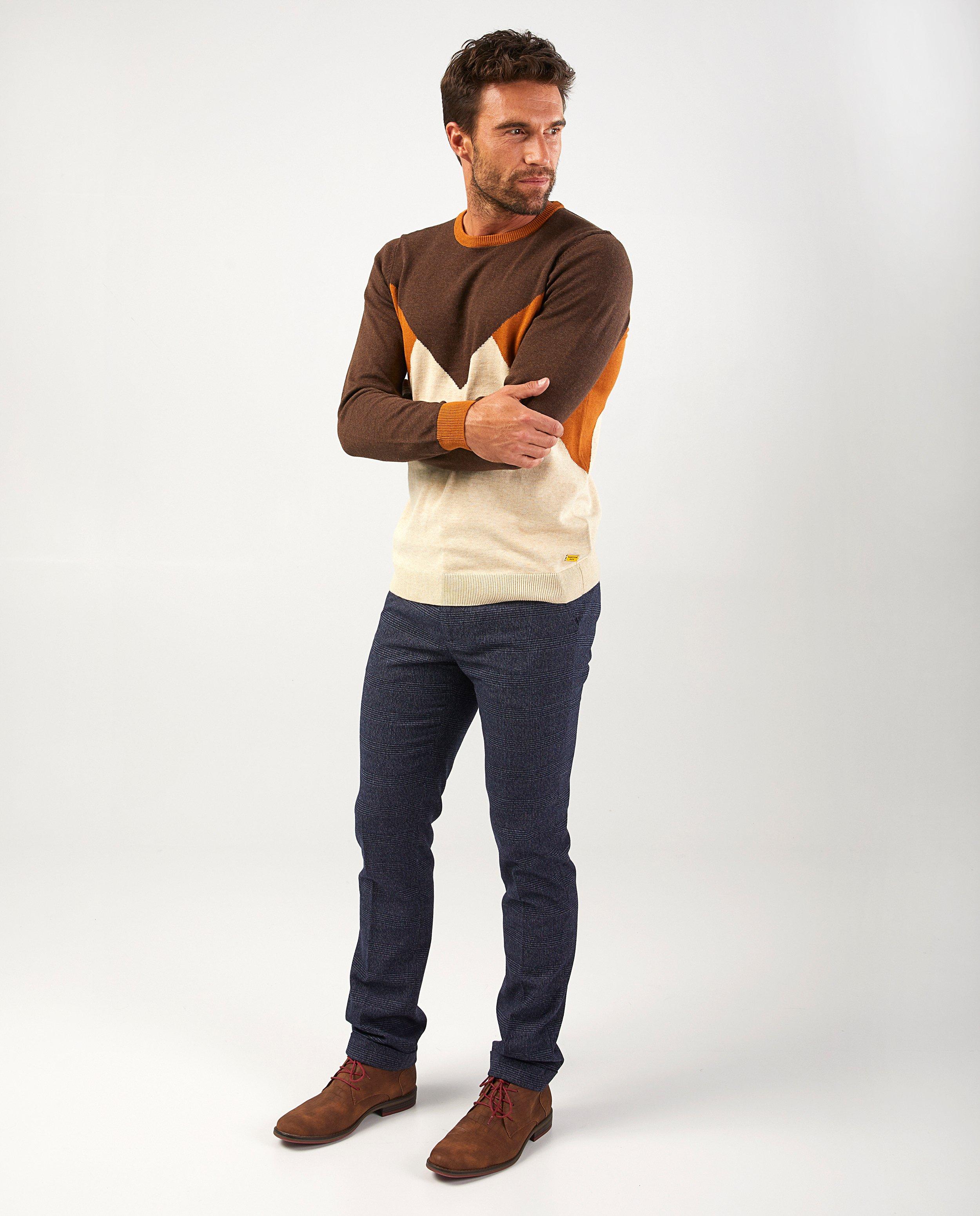 Broek met ruitpatroon Hampton Bays - in donkerblauw - Hampton Bays