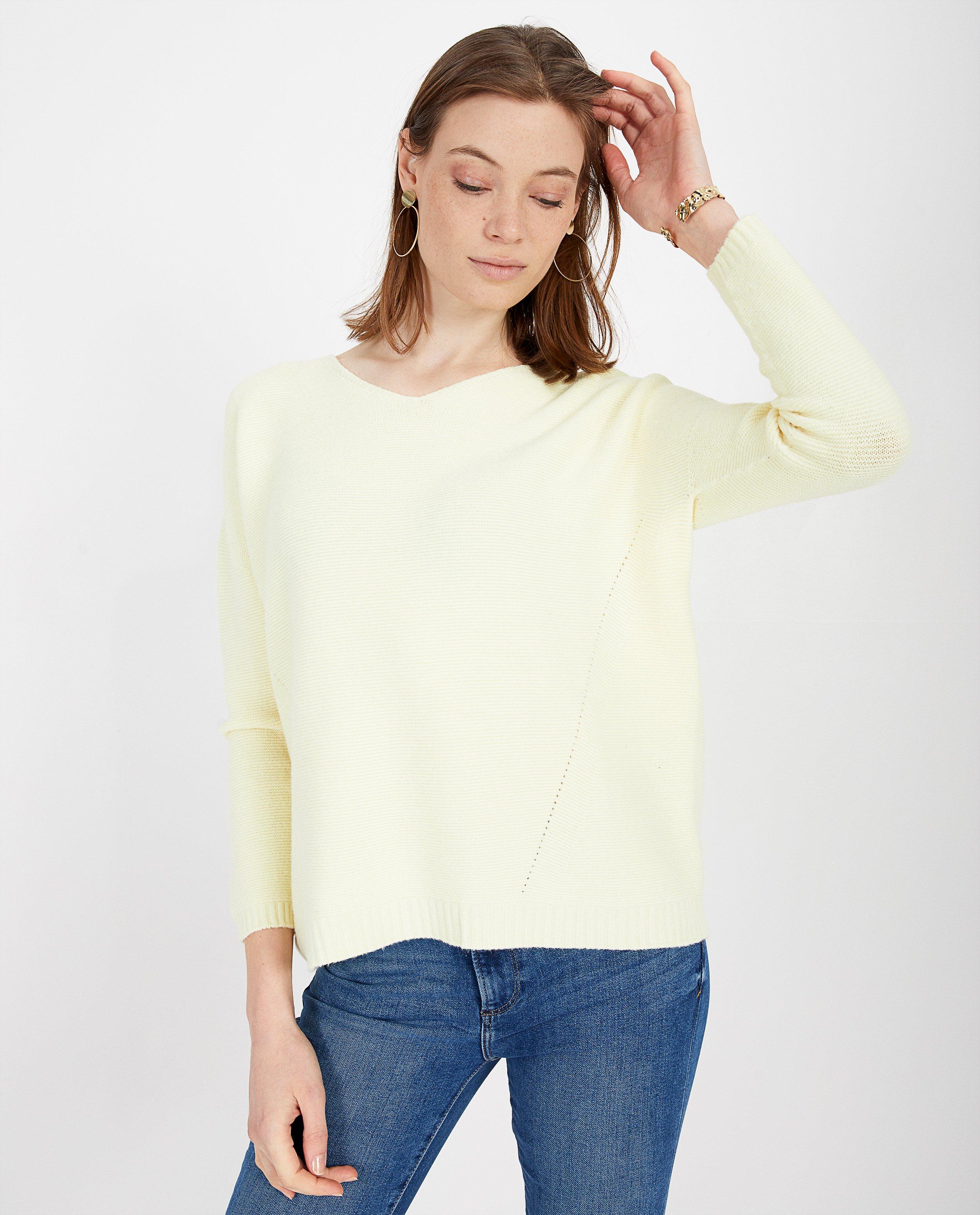 Pulls - Pull jaune tricoté