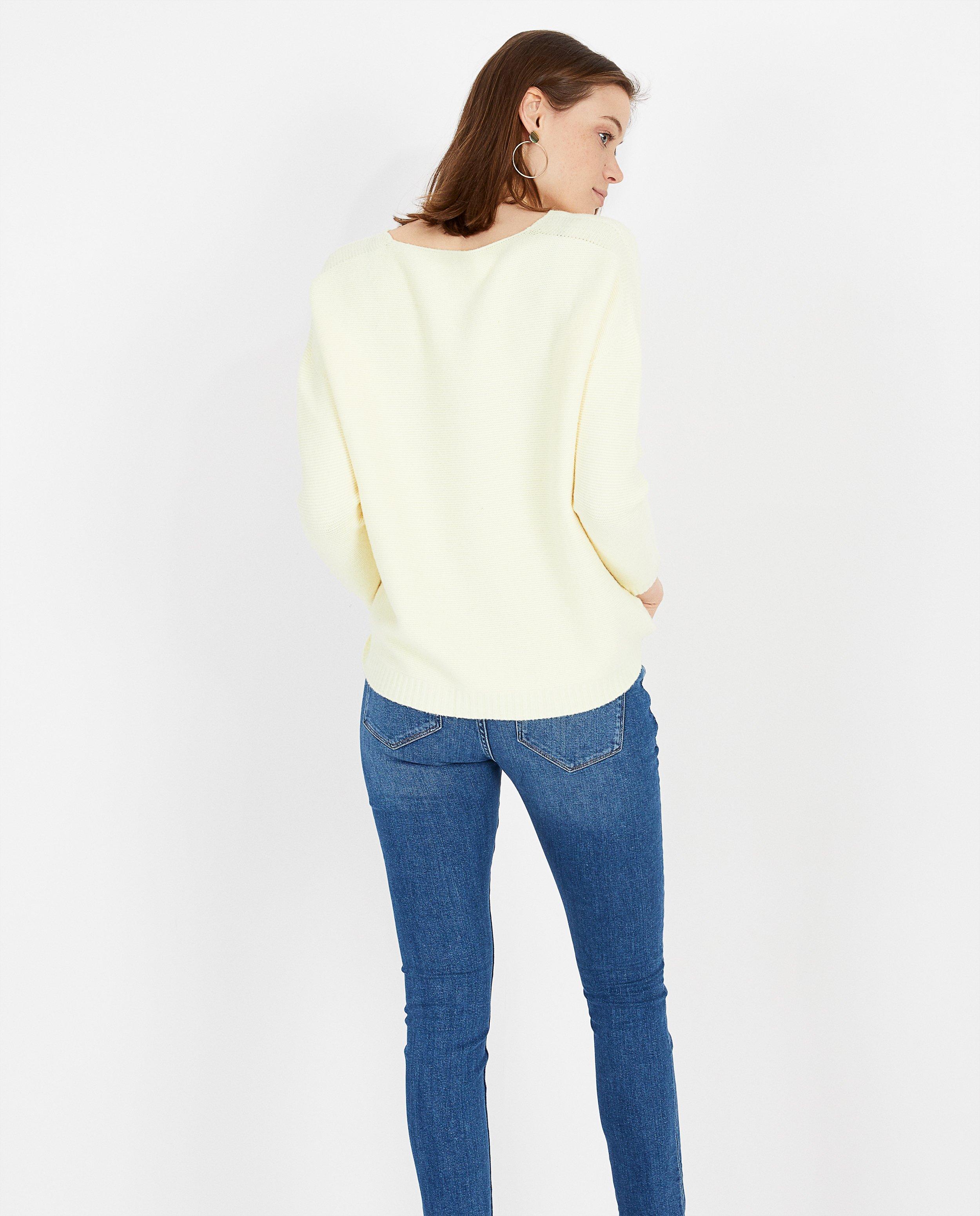 Pulls - Pull jaune tricoté