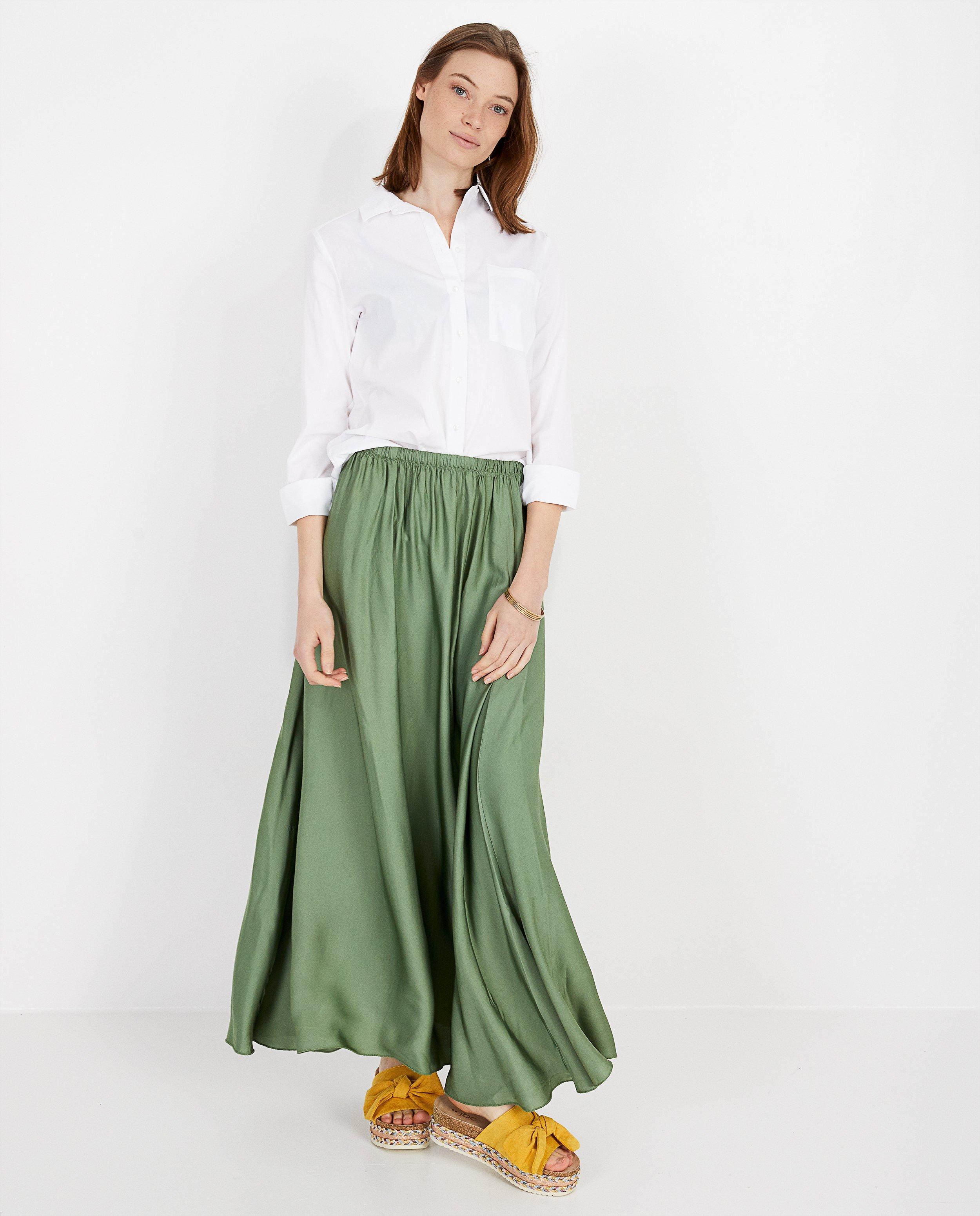 Groene rok - satijnachtige feel - Paris