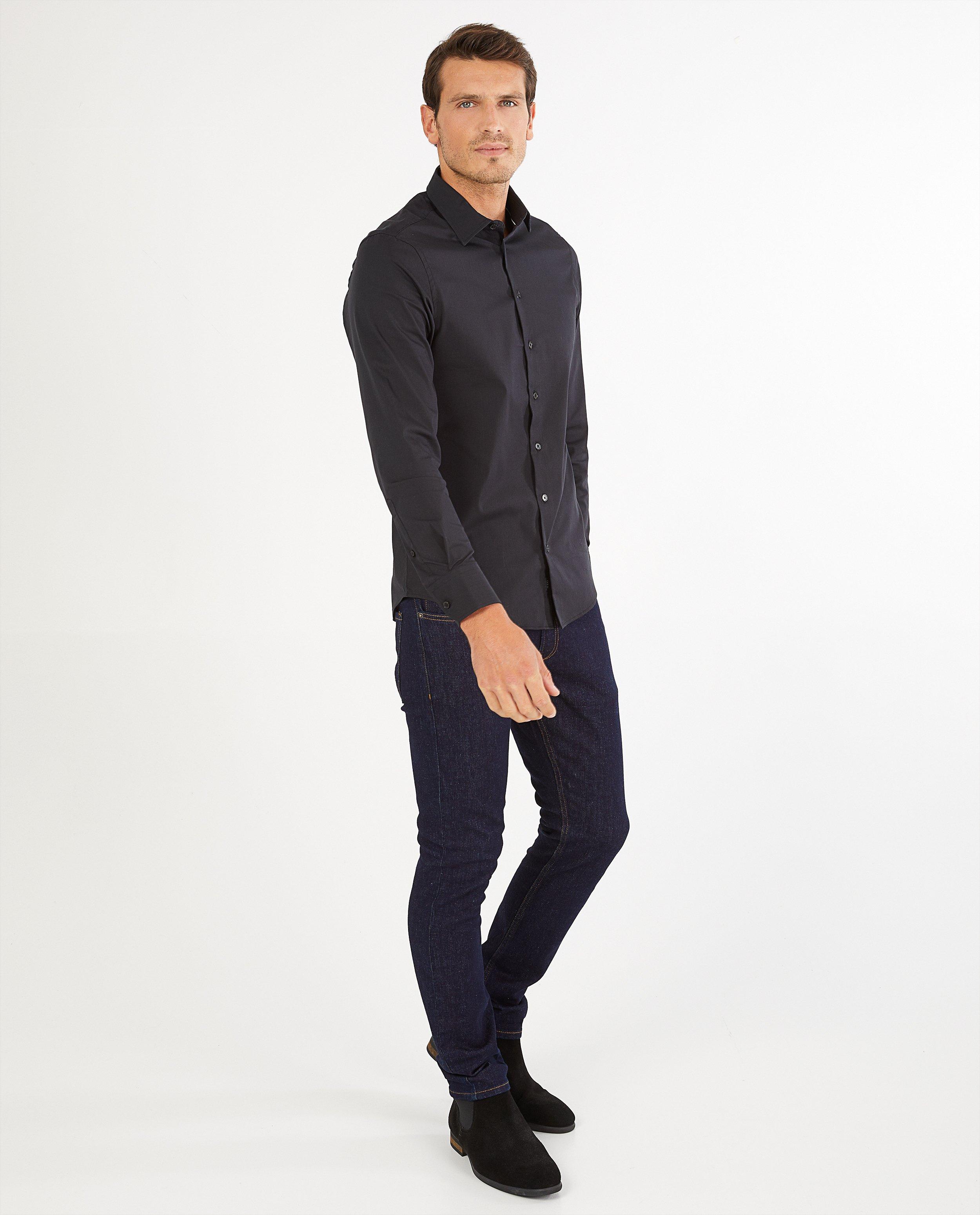 Chemise bleu foncé - stretch - Iveo