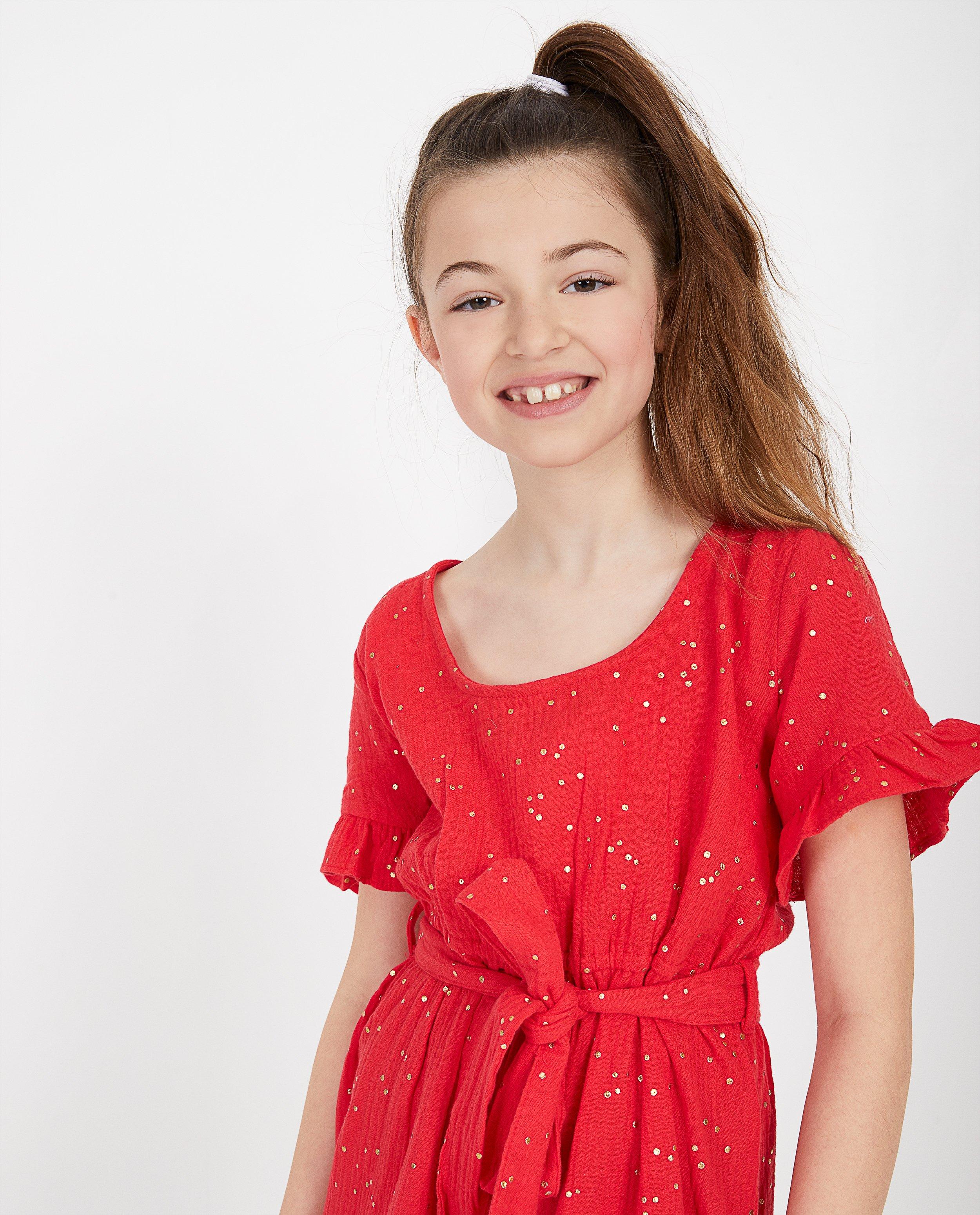 Robes - Robe rouge à pois