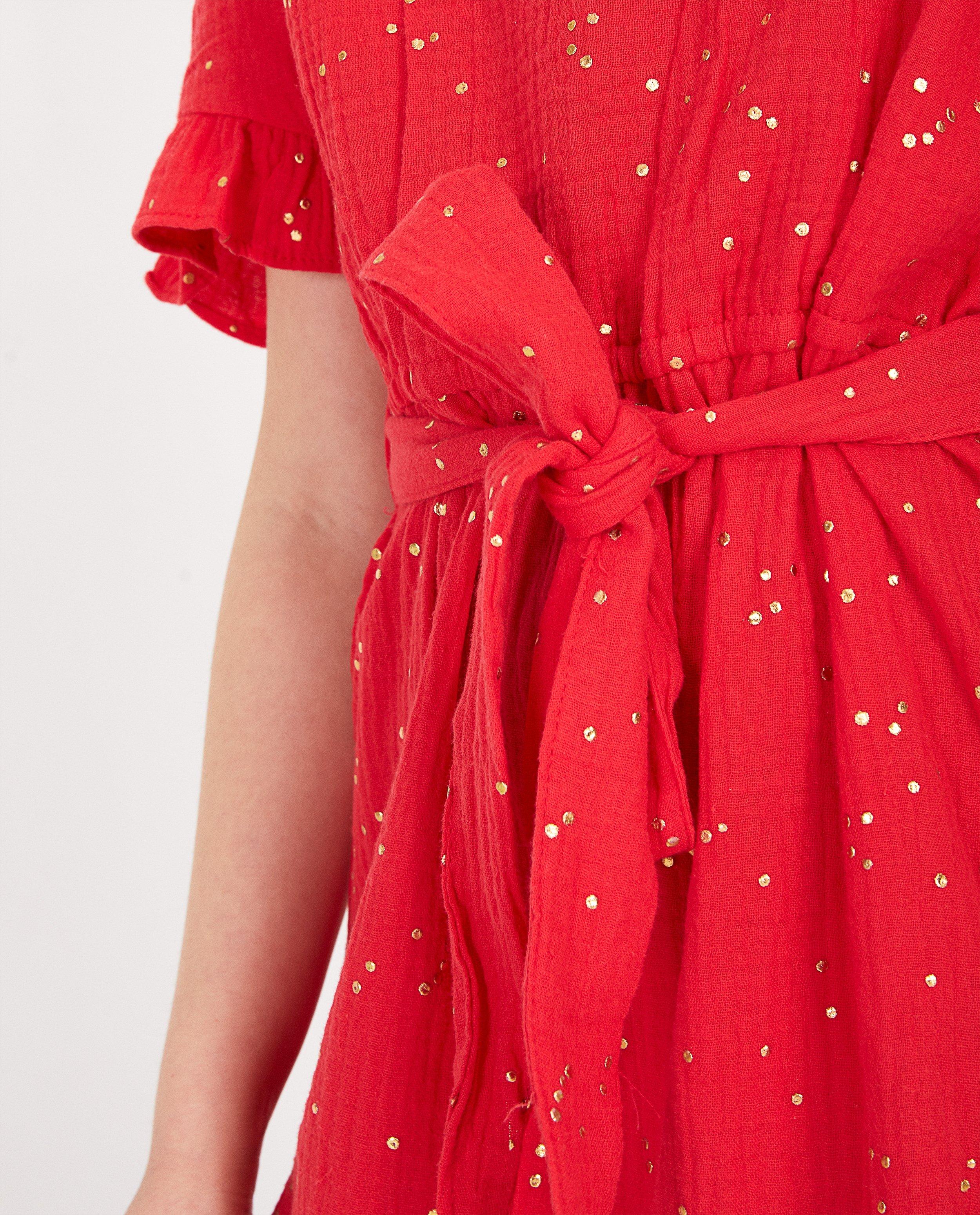 Rode jurk met stippen - Product Detail - rood - afbeelding nummer 4
