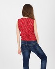 Chemises - Top rouge, imprimé fleuri
