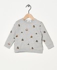 Grijze sweater met print - gemêleerd - Cuddles and Smiles