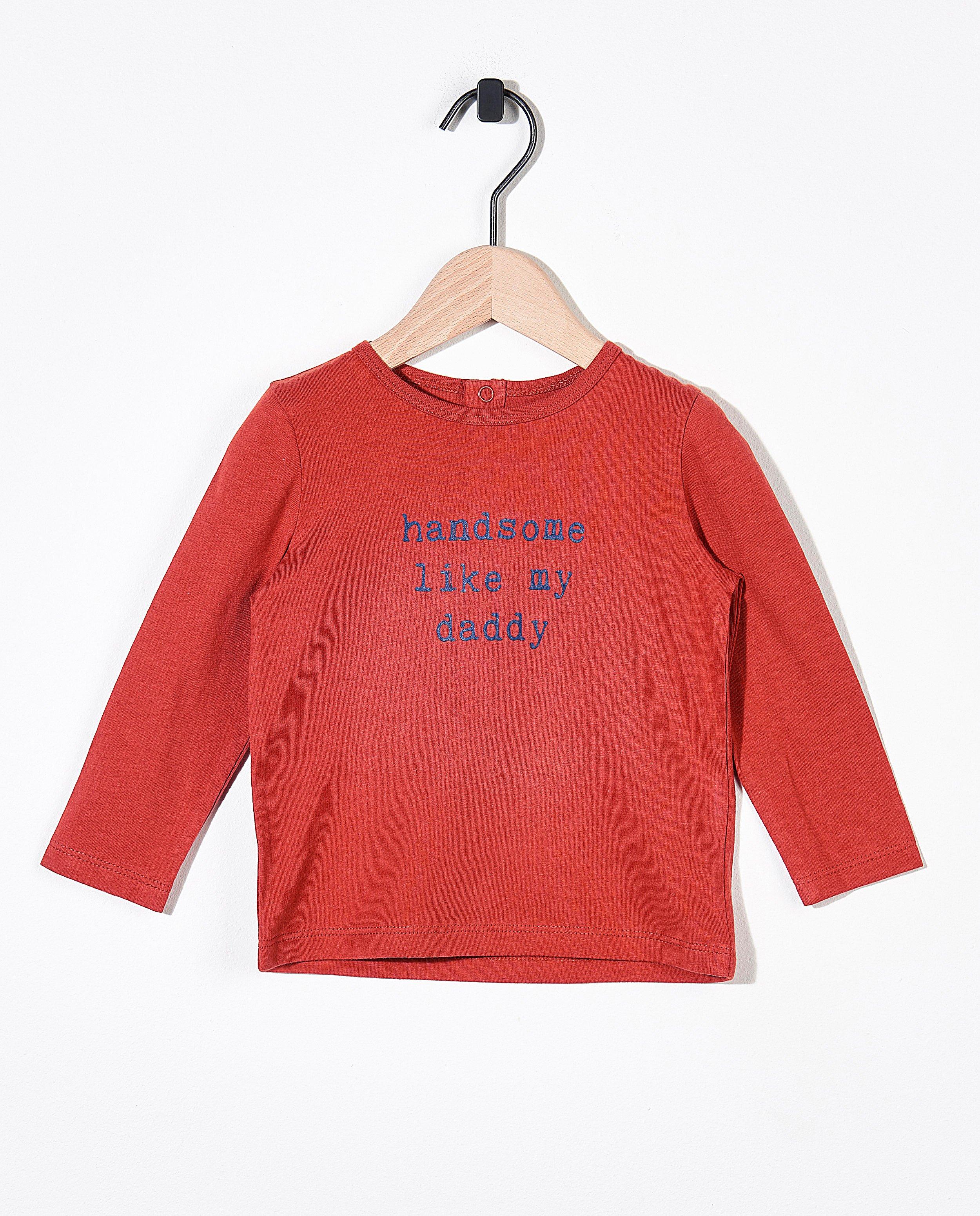 T-shirt brun à manches longues BESTies - à inscription - Besties