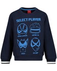 Blauwe sweater met print s.Oliver - op de borst - S. Oliver
