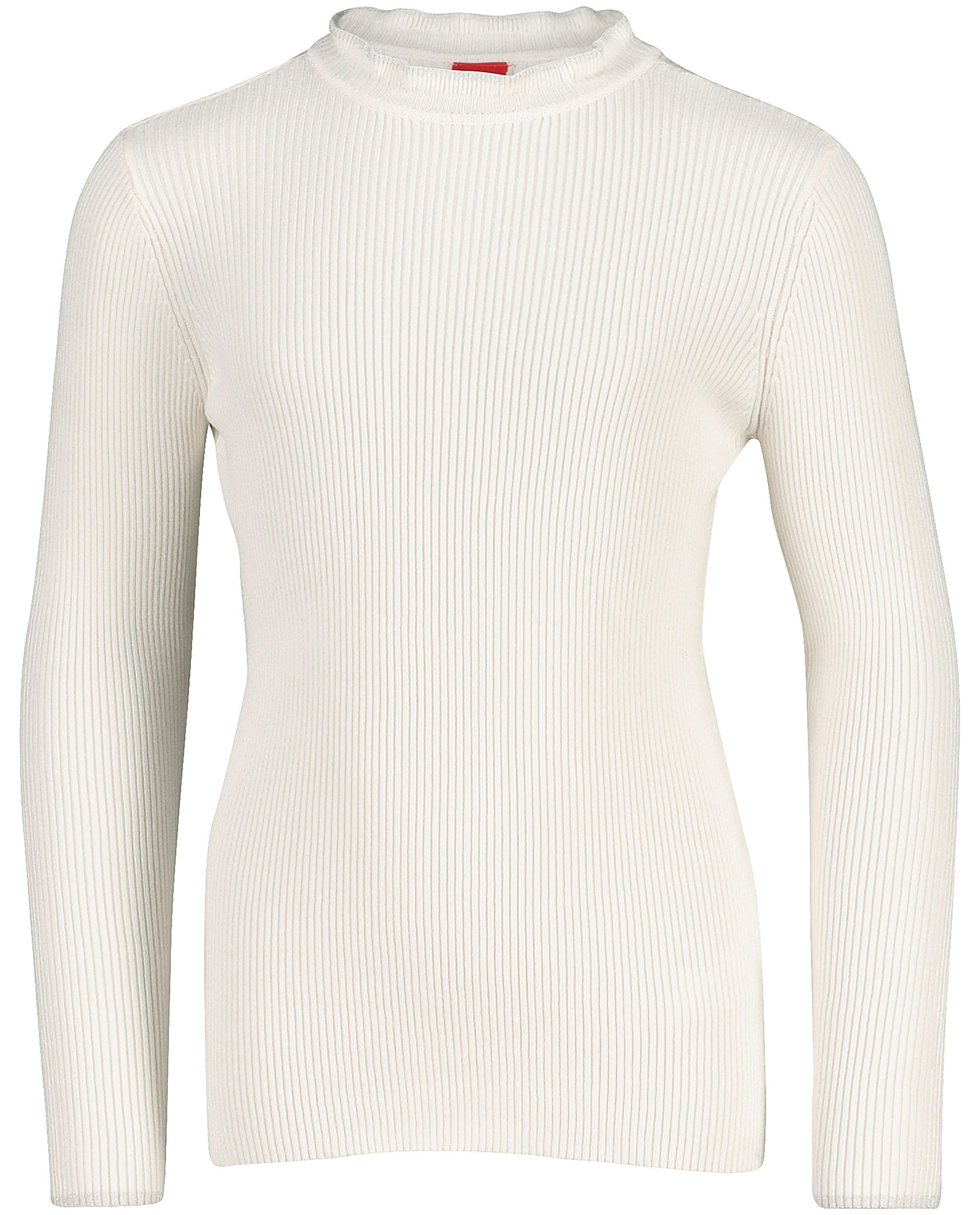 Pull blanc à relief côtelé s.Oliver - avec fil métallisé - S. Oliver