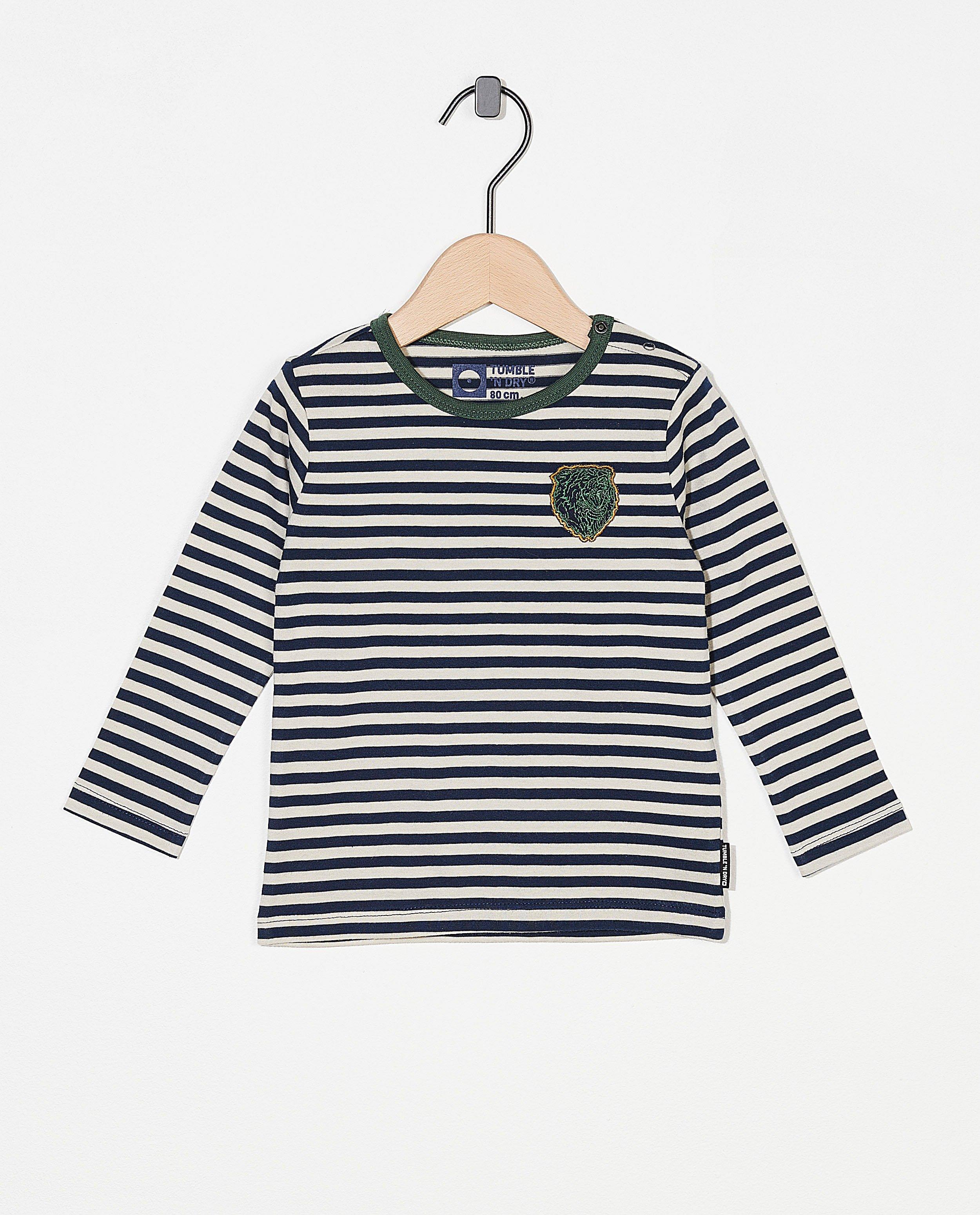 T-shirt à manches longues rayé Tumble 'n Dry - bleu, beige et vert - Tumble 'n Dry
