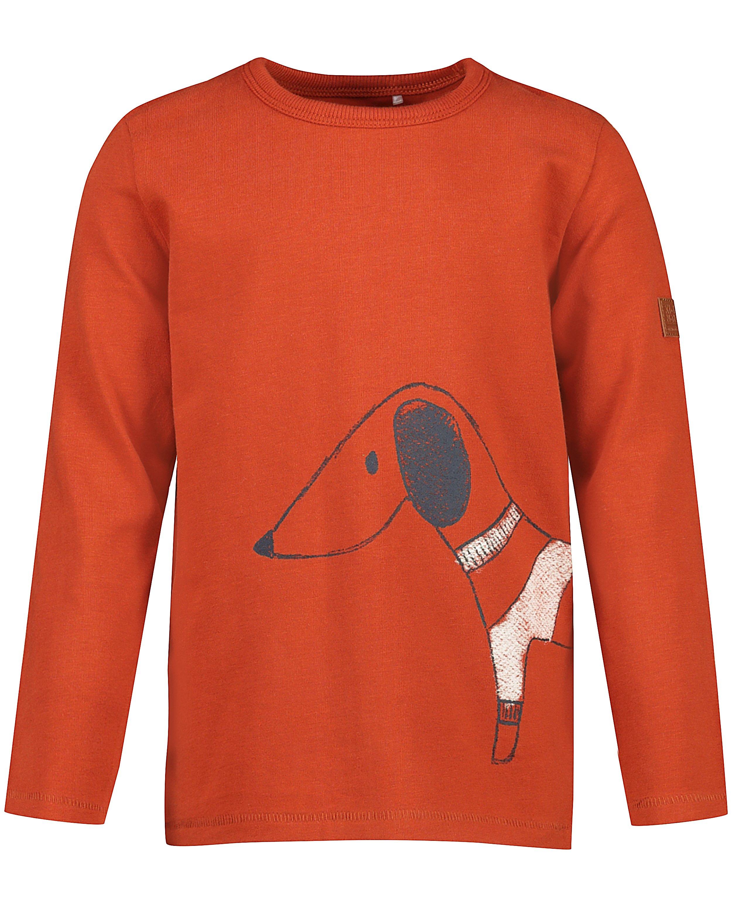Roestbruine longsleeve met print - doorlopend - Kidz Nation