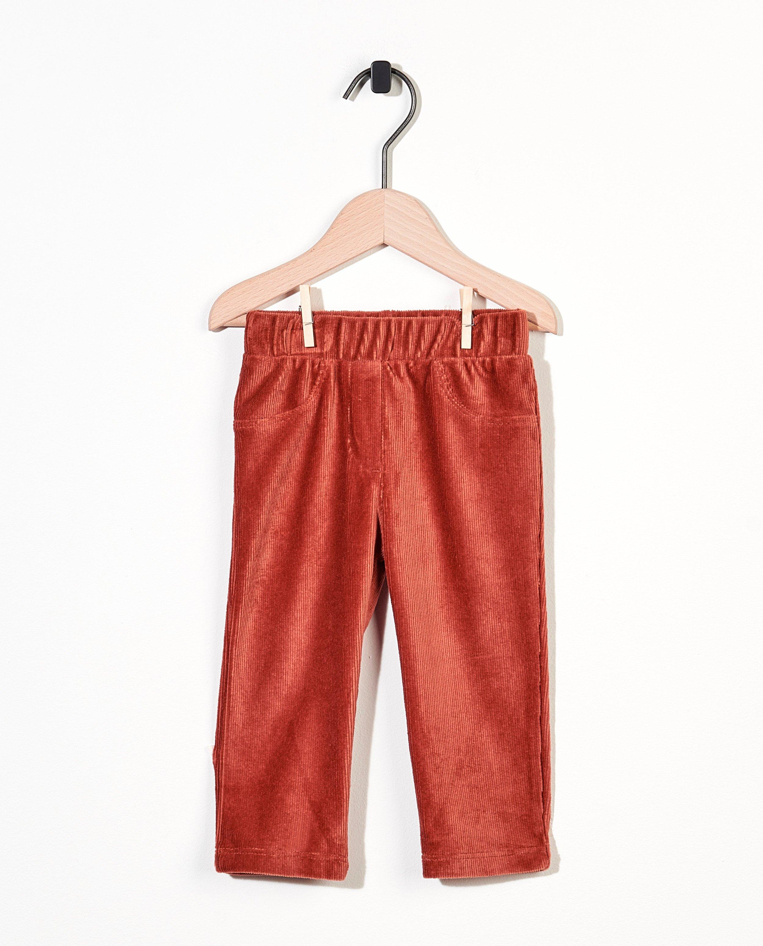 Pantalon rouille BESTies - en velours côtelé - Besties