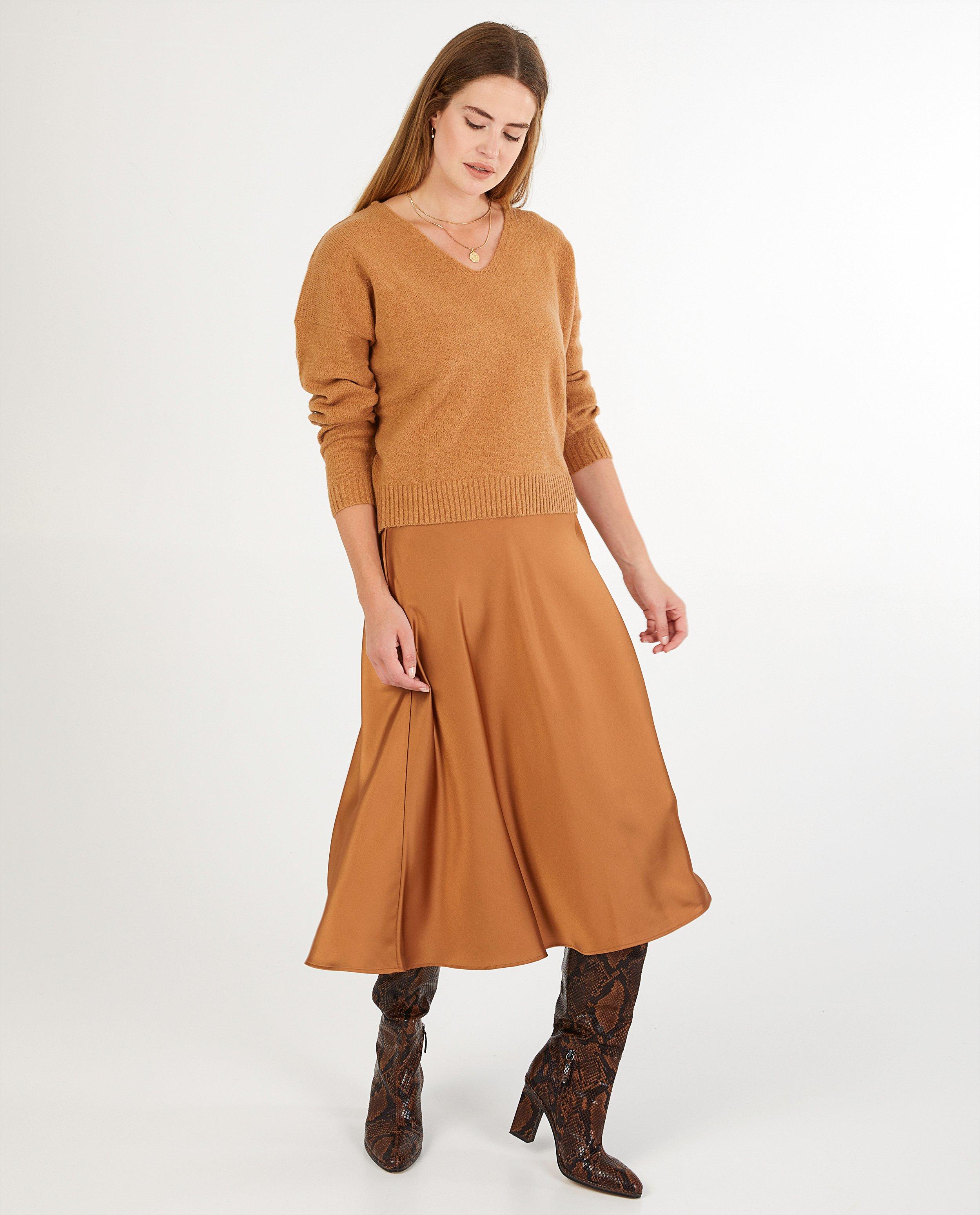 Pull brun clair Sora - fin tricot - Sora