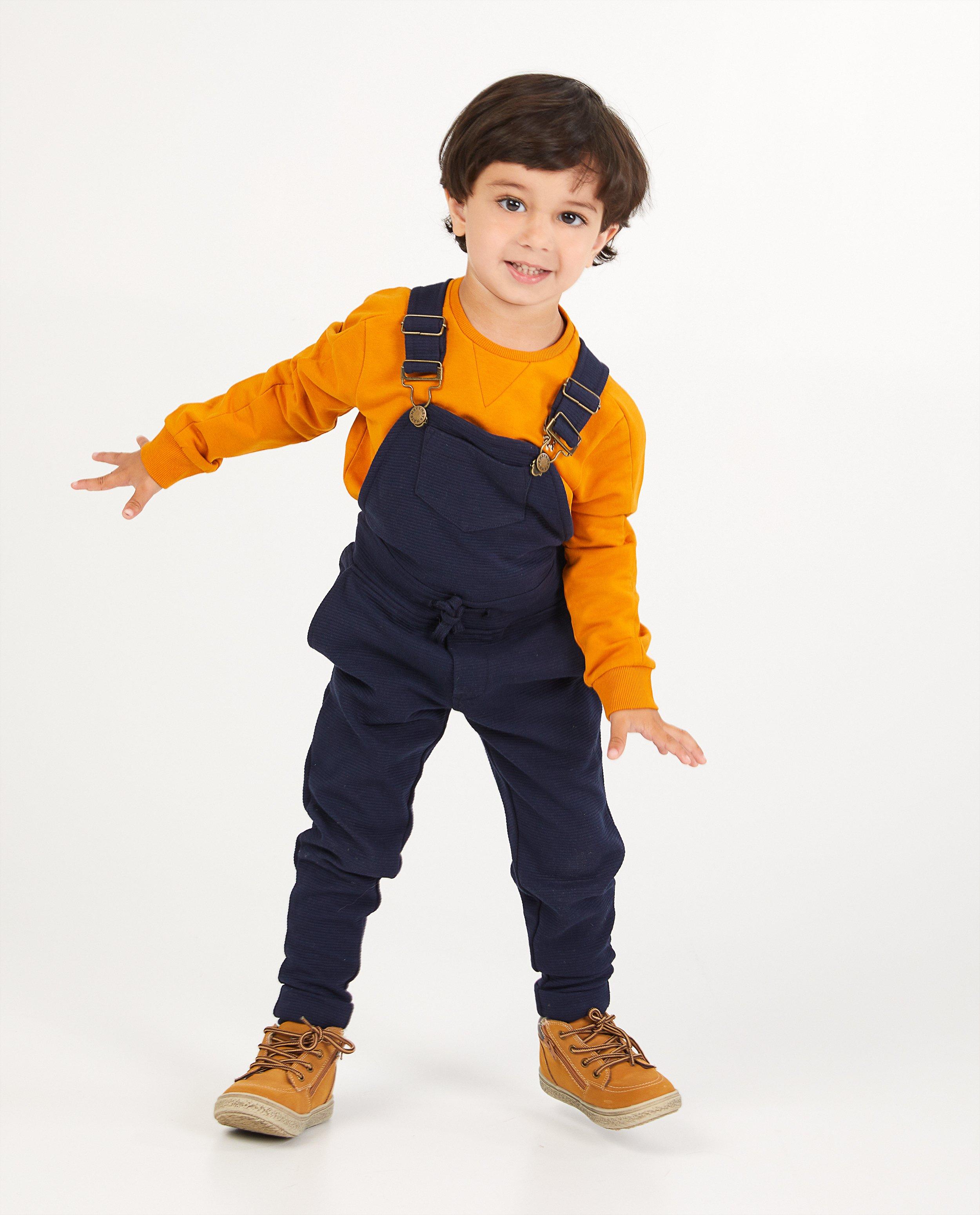 Sweat orange avec broderie Maya - stretch - Maya