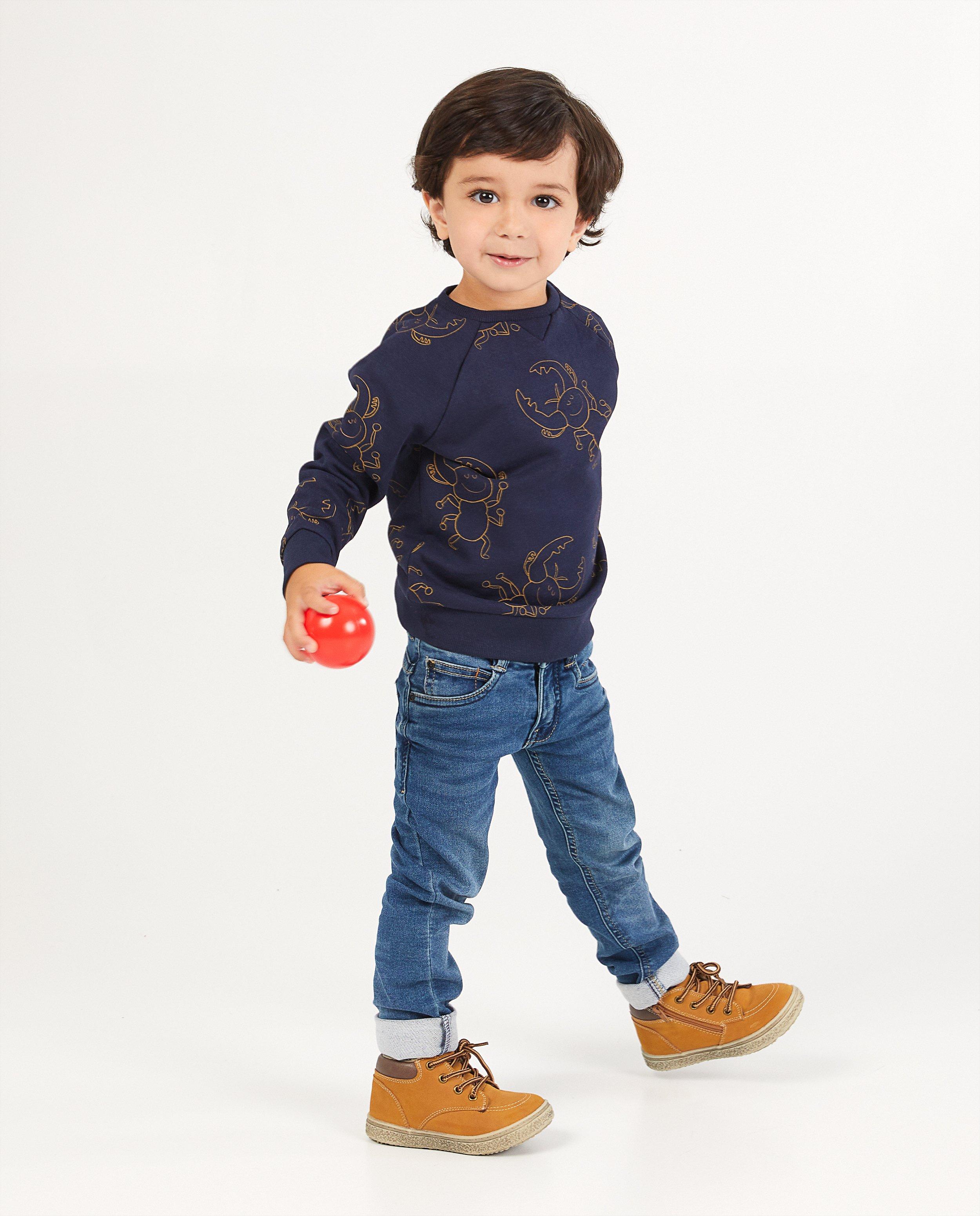 Donkerblauwe sweater Maya - allover - Maya
