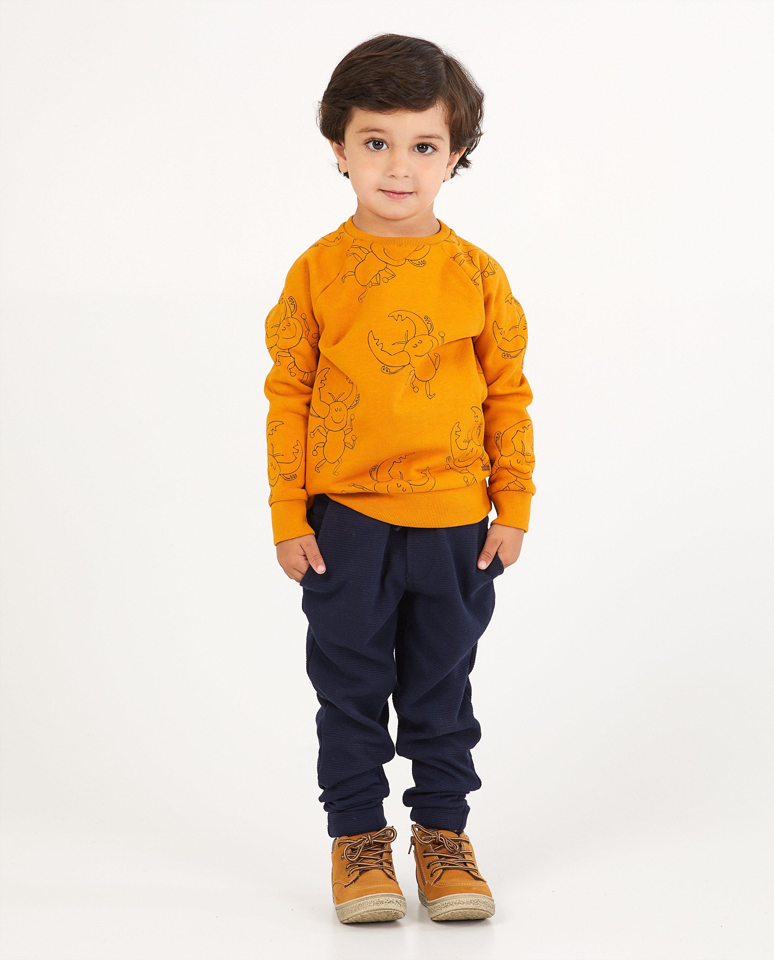 Sweat ocre Maya - imprimé intégral - Maya