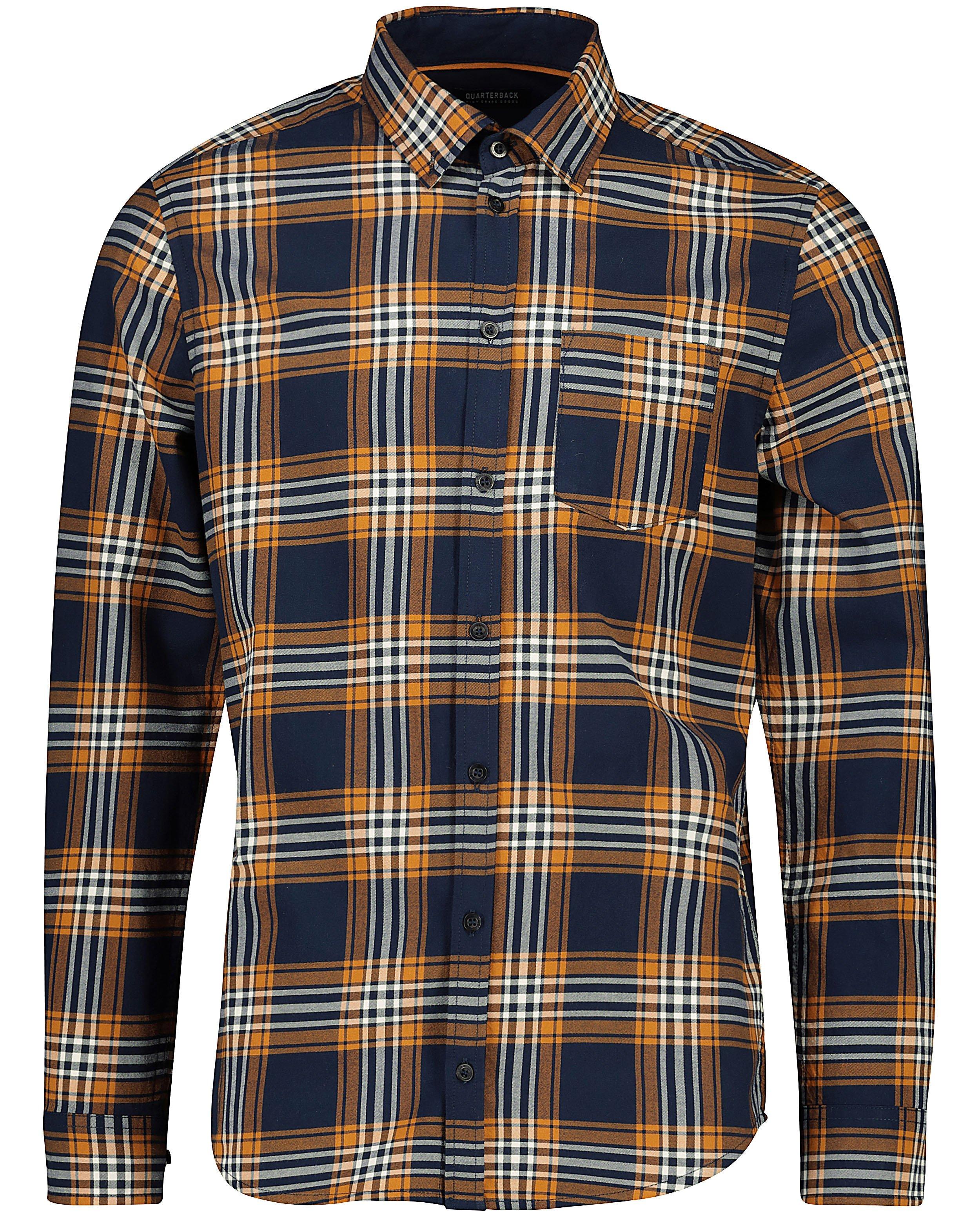 Chemises - Chemise bleue et orange à carreaux