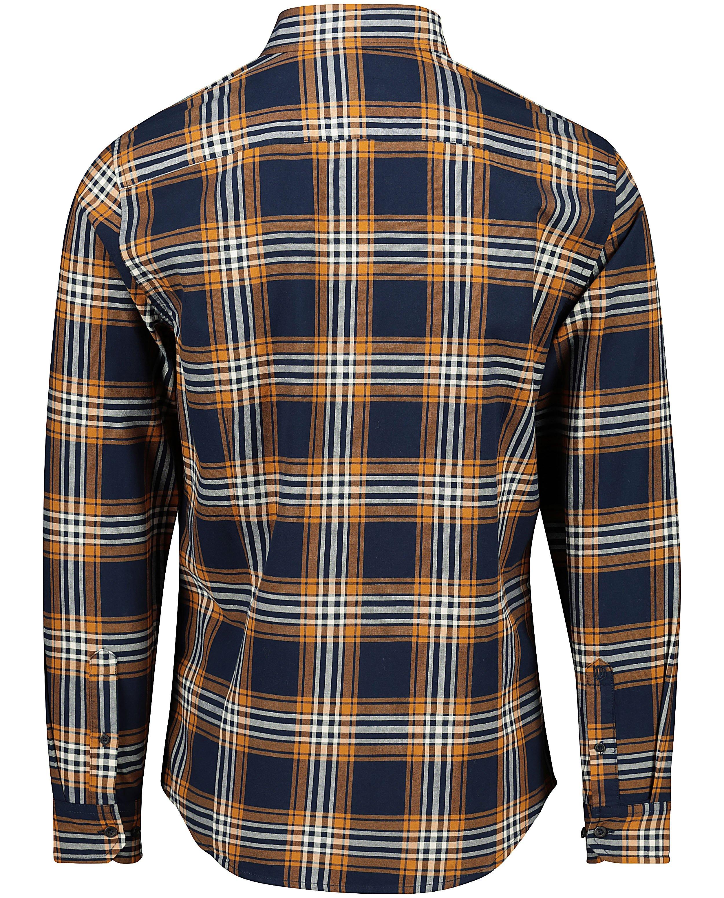 Chemises - Chemise bleue et orange à carreaux