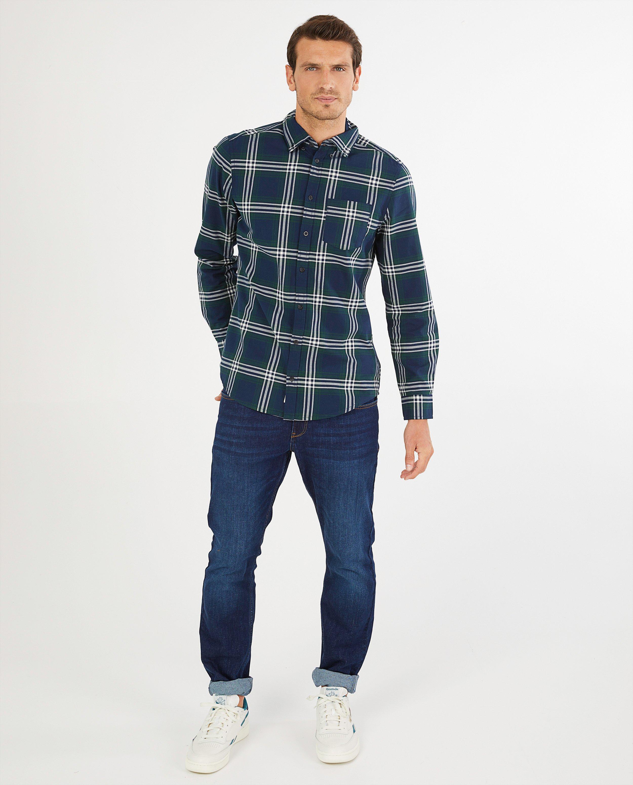 Chemise bleue et verte à carreaux - imprimé intégral - Quarterback