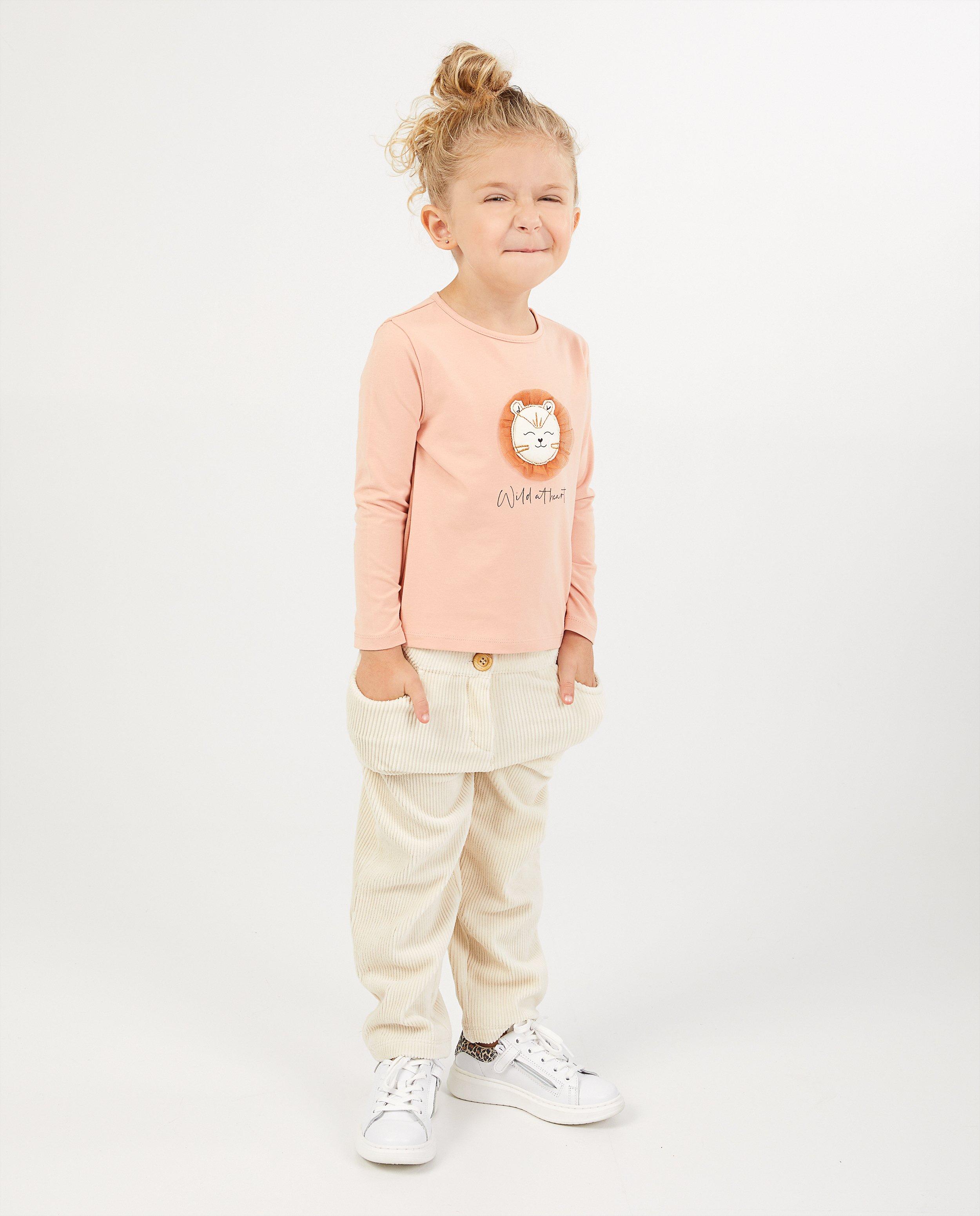 Roze longsleeve van biokatoen - met print - Milla Star