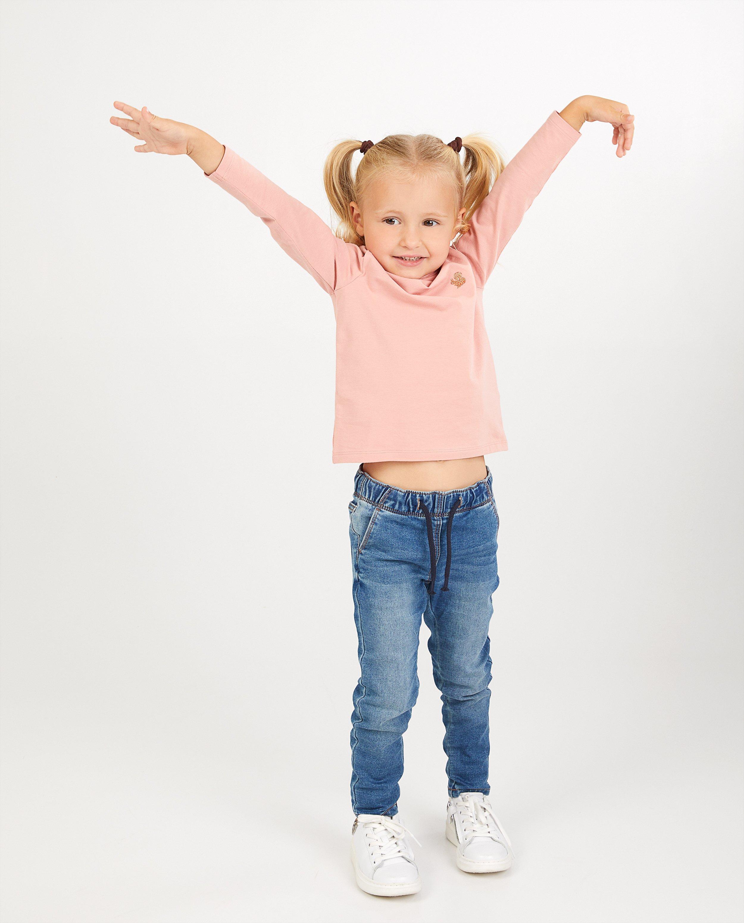 Roze souspull van biokatoen - met glitter - Milla Star