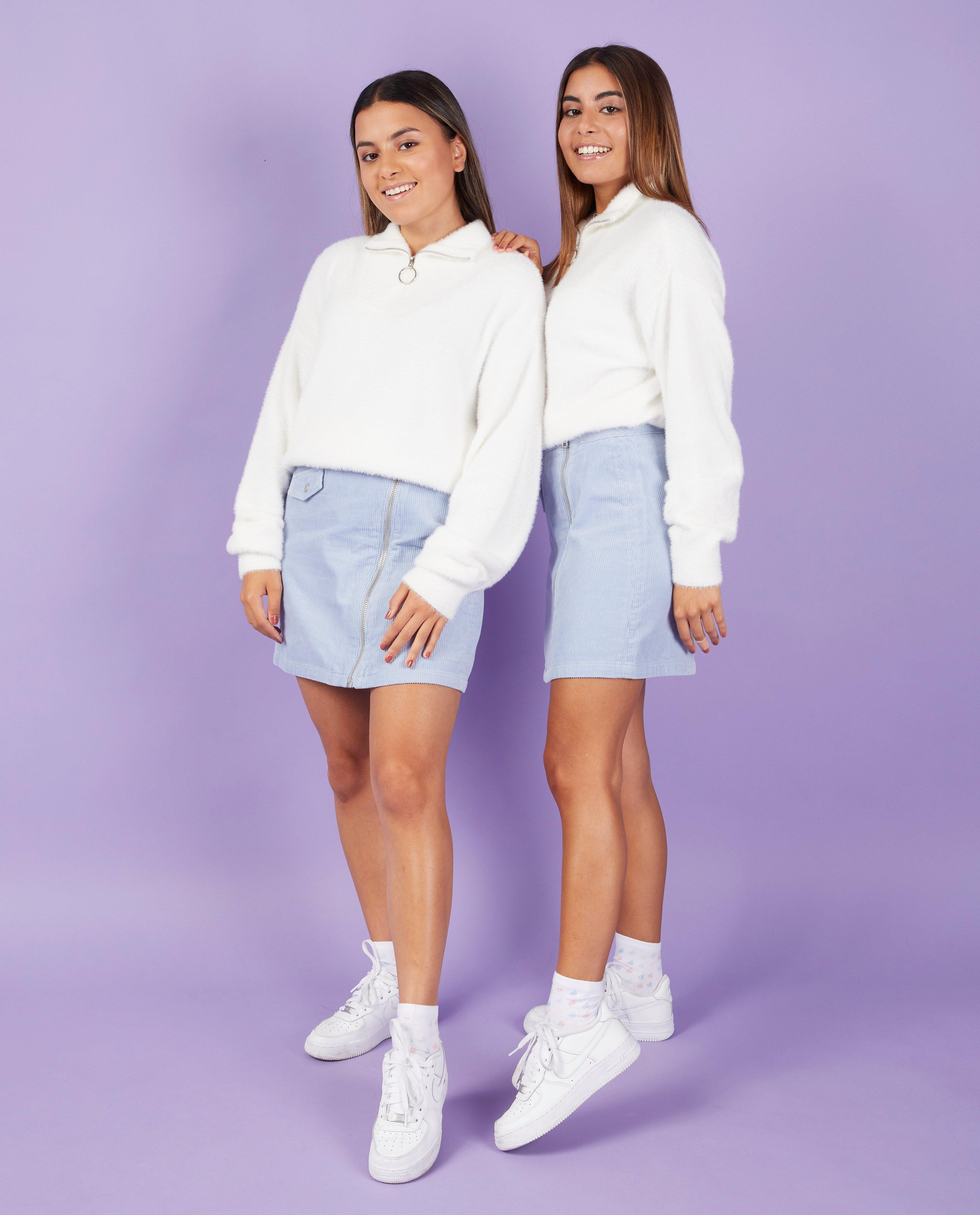 Ribfluwelen rok Nour en Fatma - allover ribreliëf - Nour en Fatma