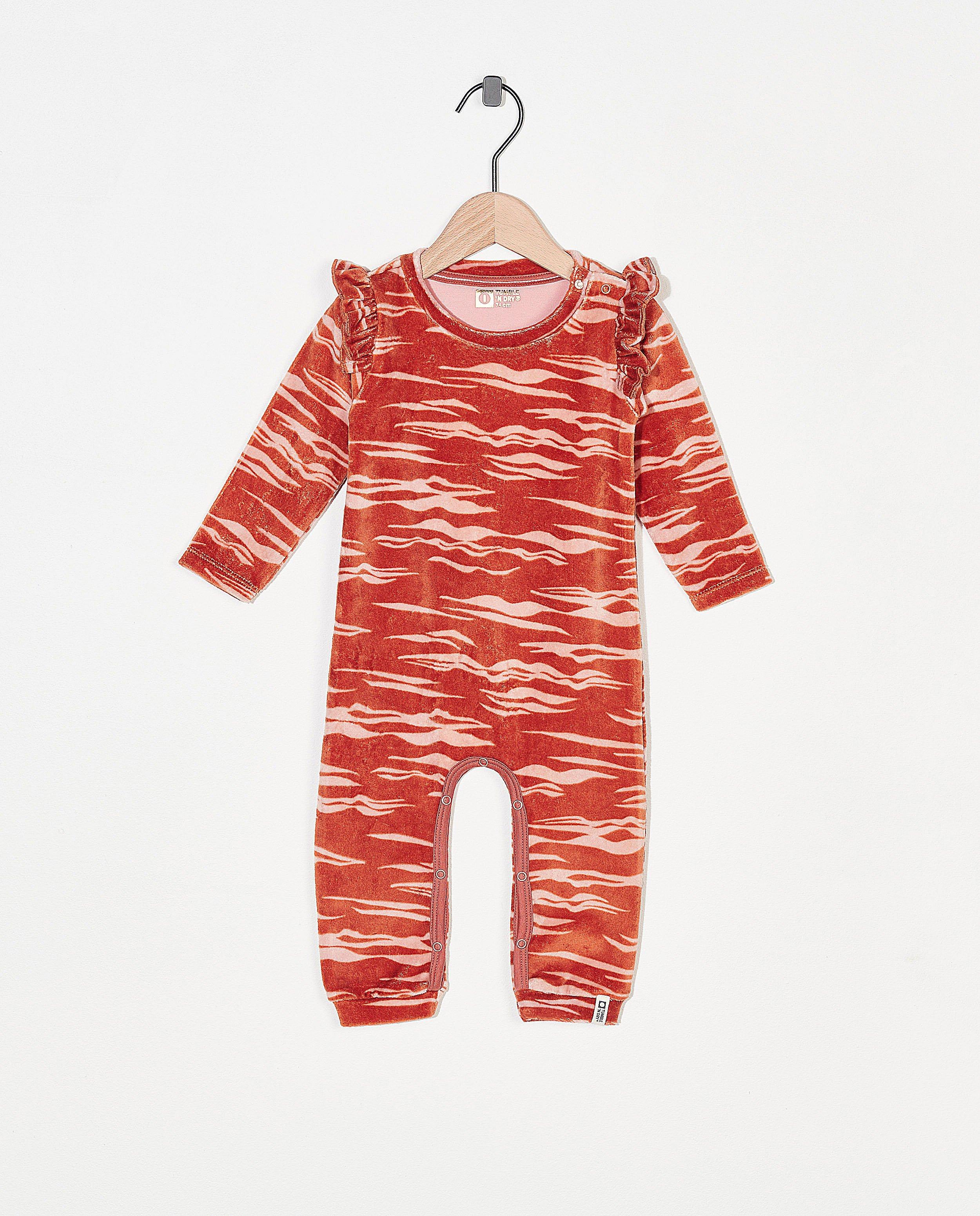 Oranje onesie Tumble 'n Dry - fluweelzacht - Tumble 'n Dry