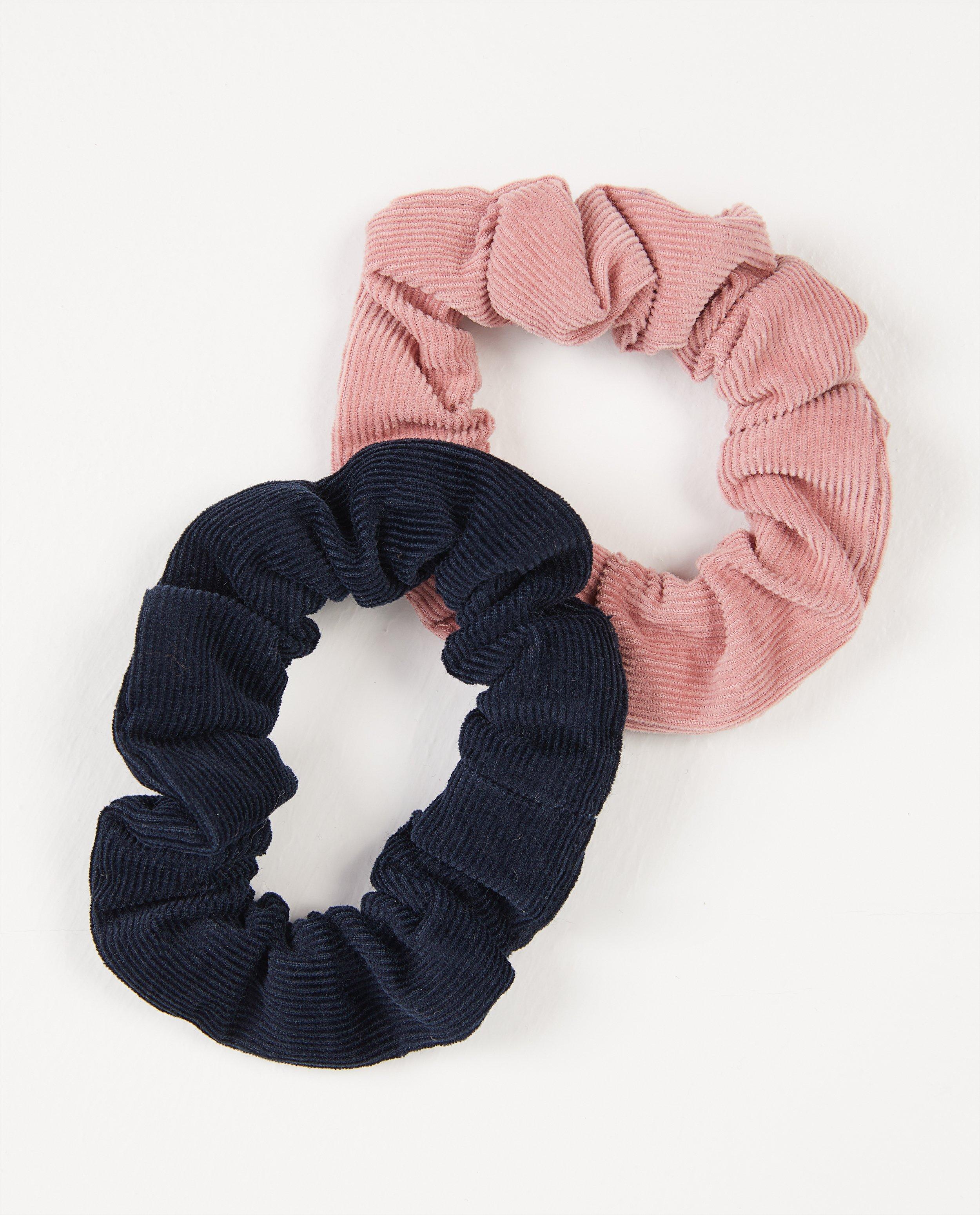 Set van 2 scrunchies - blauw en roze - Milla Star