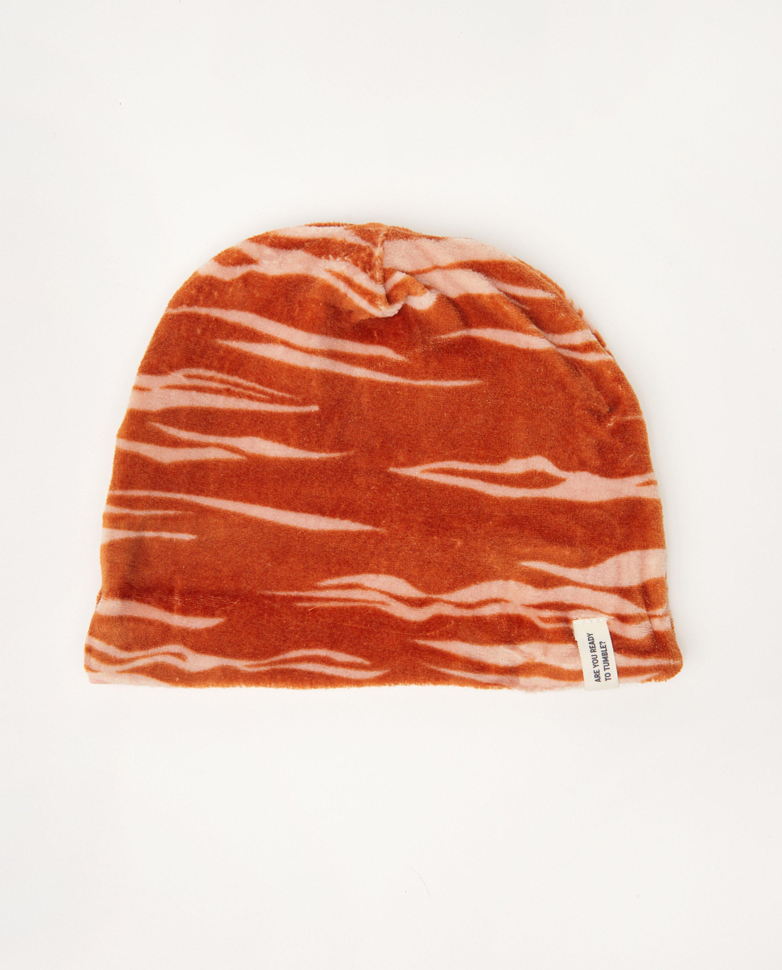 Bonnet à imprimé de zèbre Tumble 'n Dry - orange et rose - Tumble 'n Dry