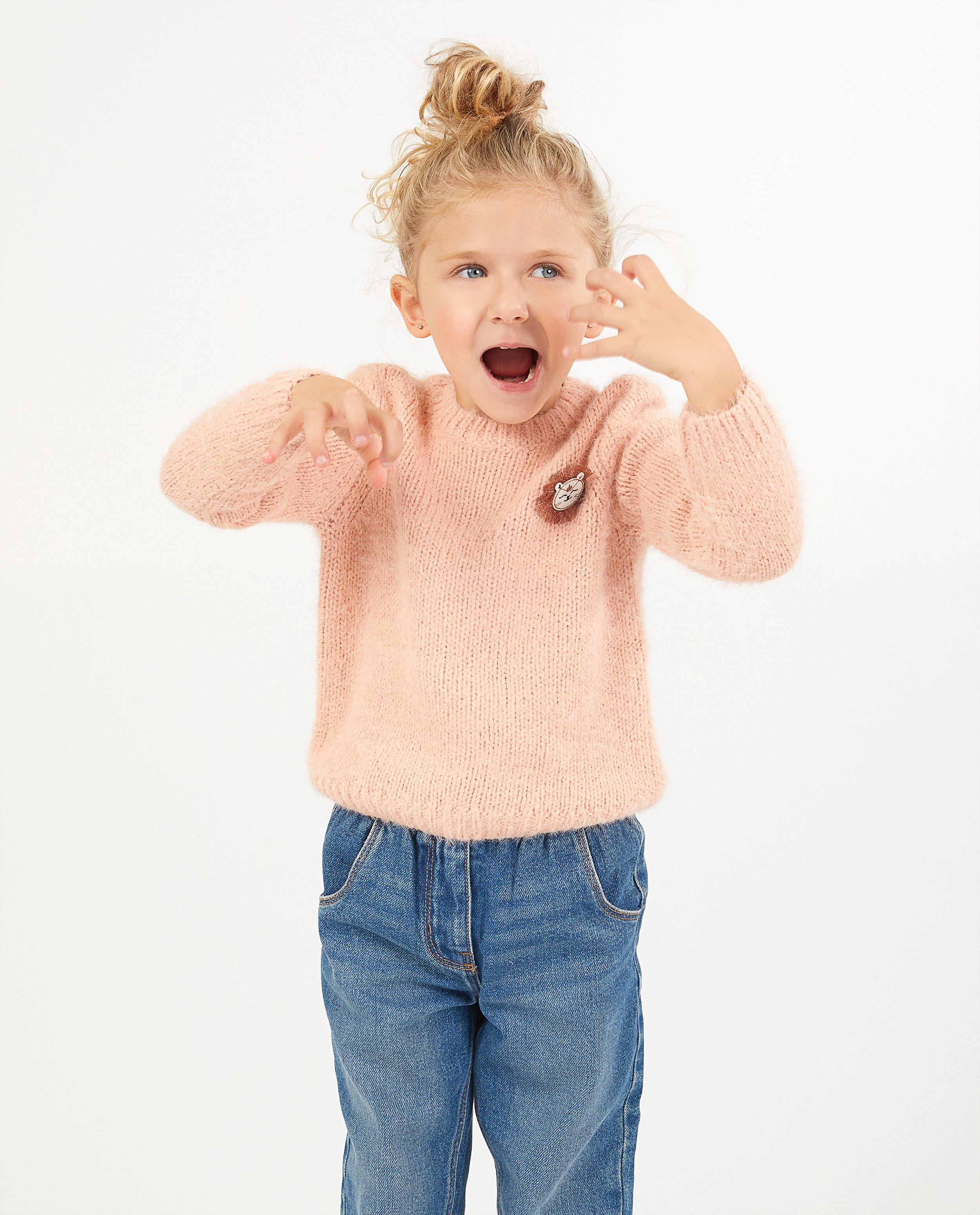 Roze gebreide trui met broche - Product Detail - roze - afbeelding nummer 2