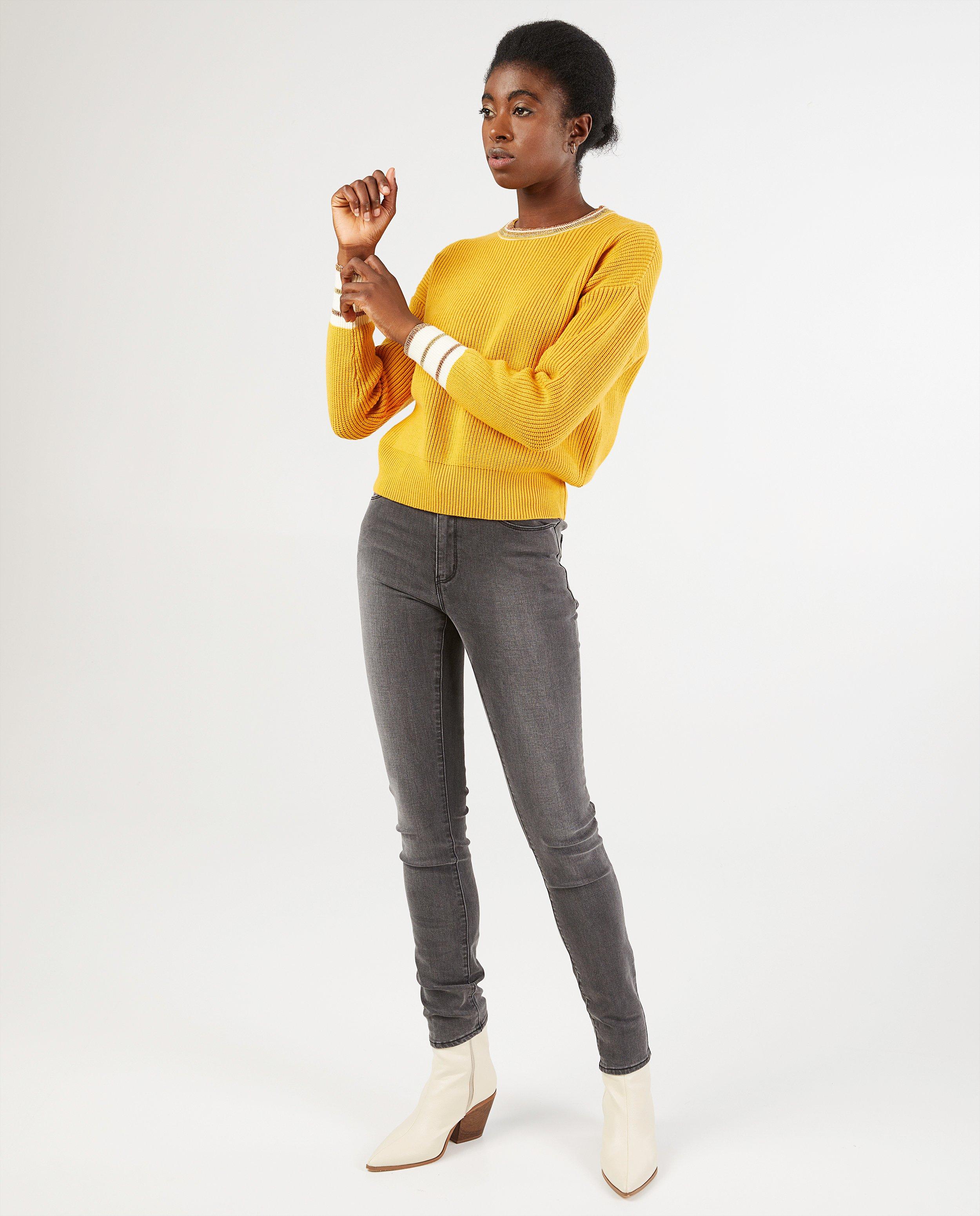 Pull jaune ocre Sara De Paduwa - avec fil métallisé - Sara de Paduwa