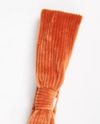 Breigoed - Ribfluwelen haarband in oranje