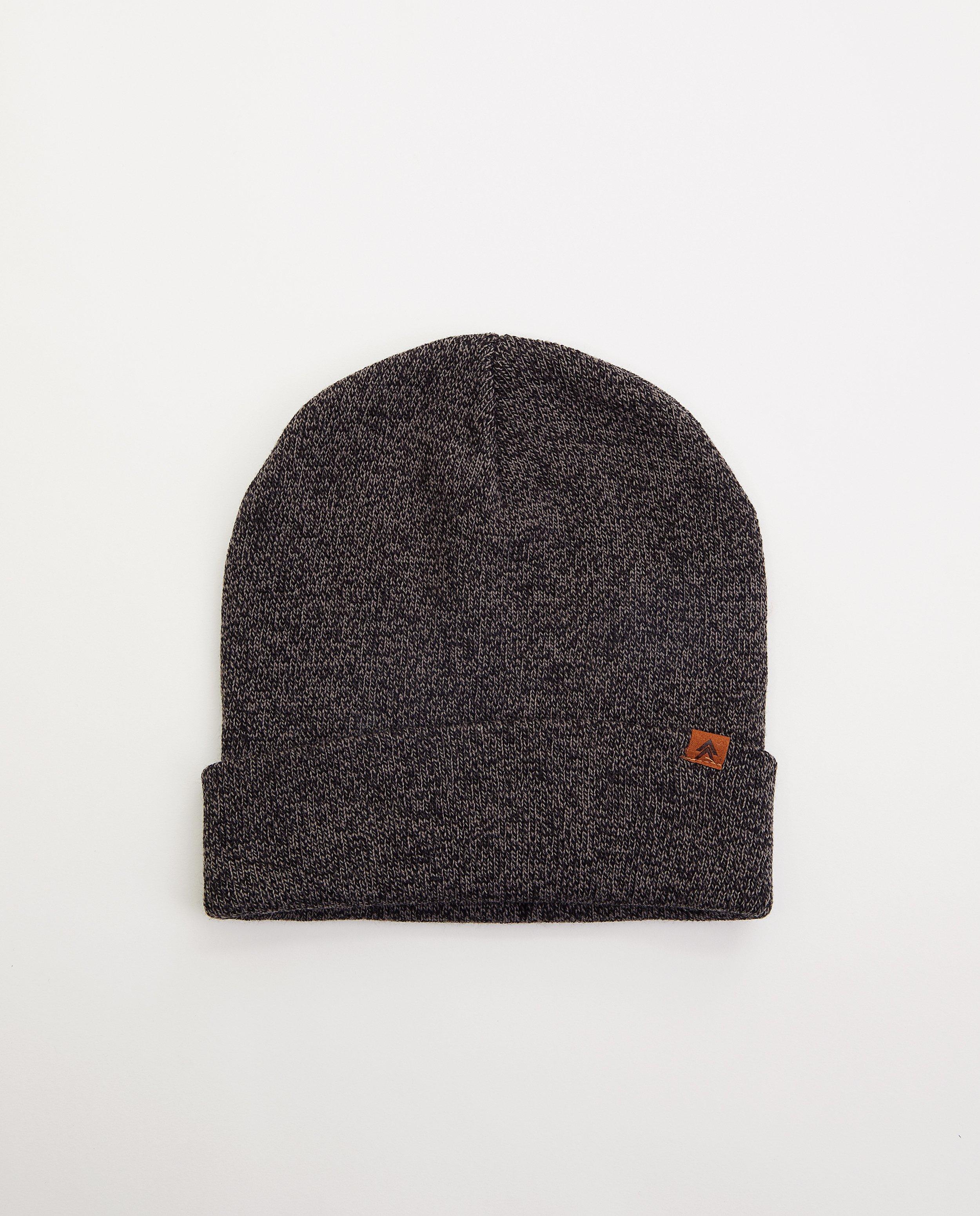 Bonnet noir et gris en tricot - fin tricot - JBC