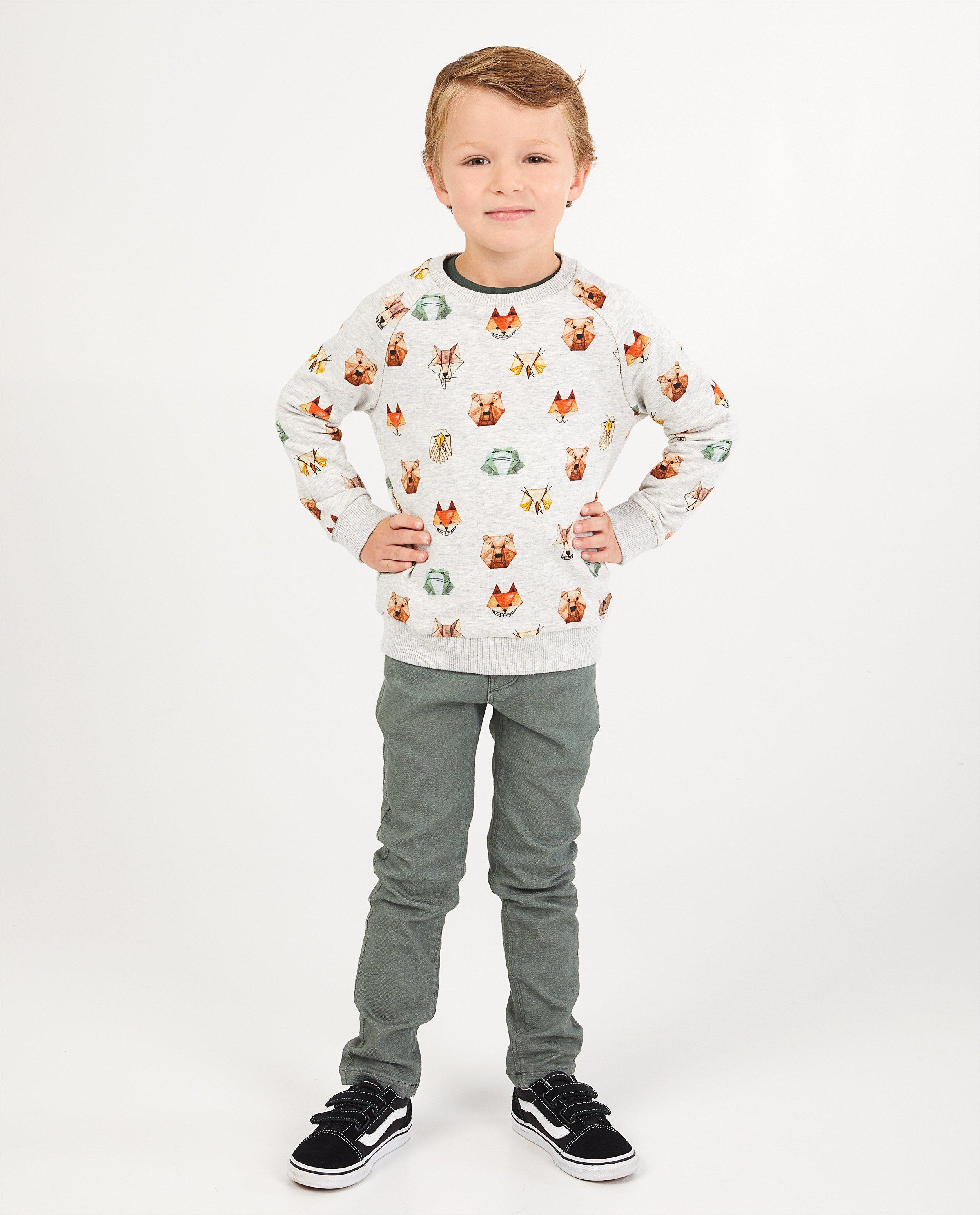 Grijsgroene skinny Wickie - stretch - Wickie