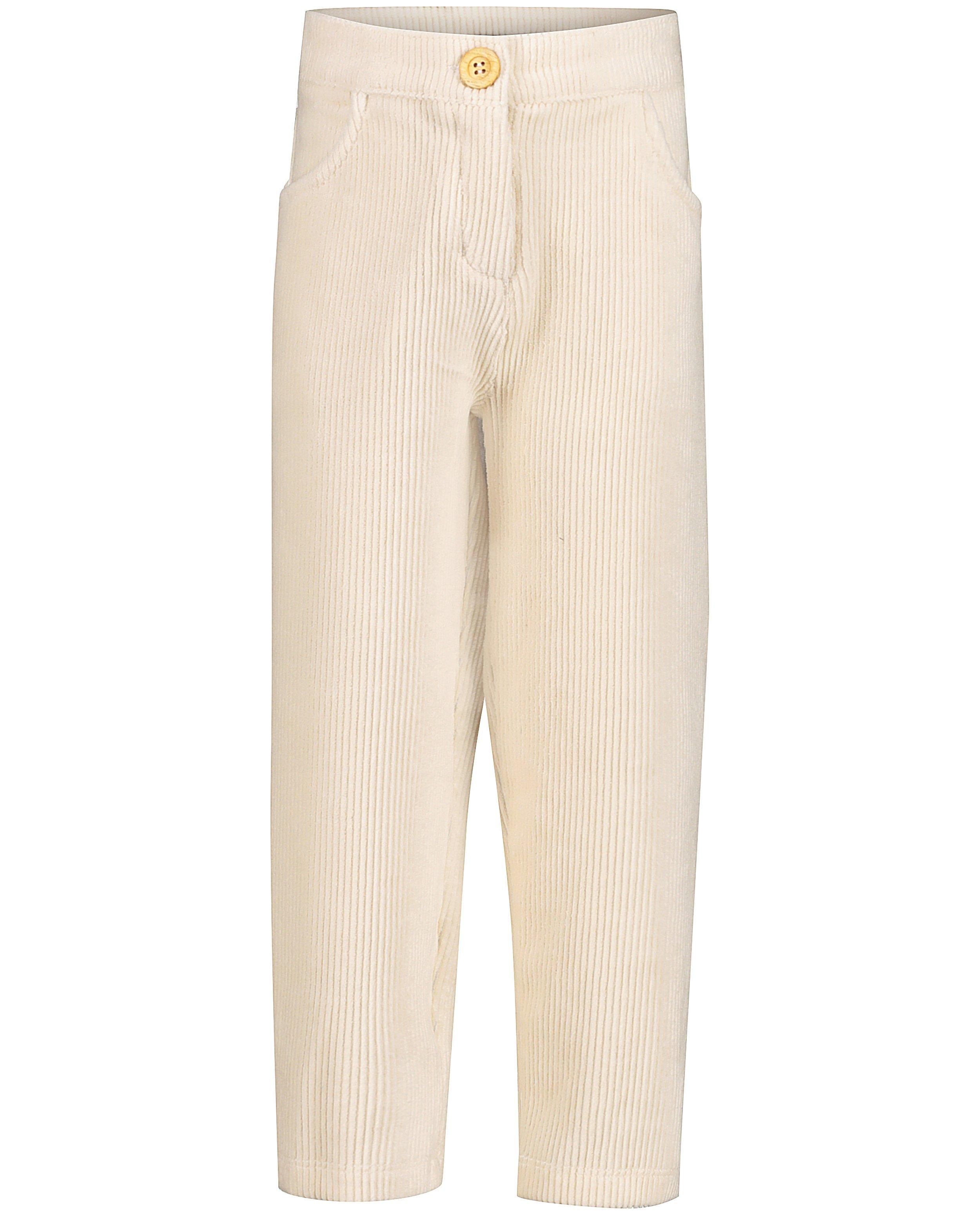 Broeken - Ecru broek van ribfluweel