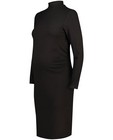 Zwarte jurk met ribreliëf JoliRonde - zwangerschap - Joli Ronde