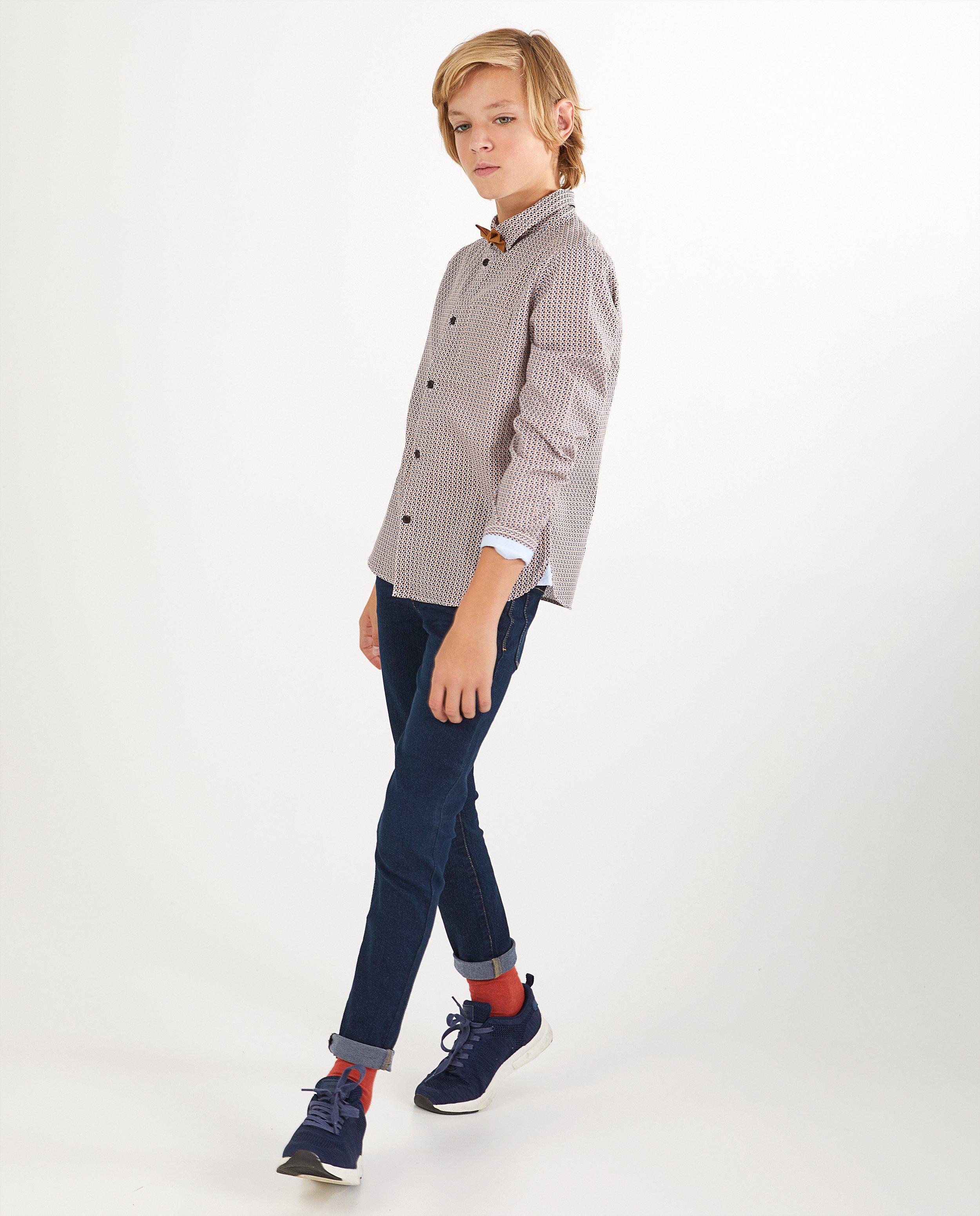 Hemd met print en strik Communie - allover - Communie