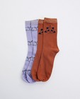 Lot de 2 paires de chaussettes avec animaux - avec fil métallisé - JBC
