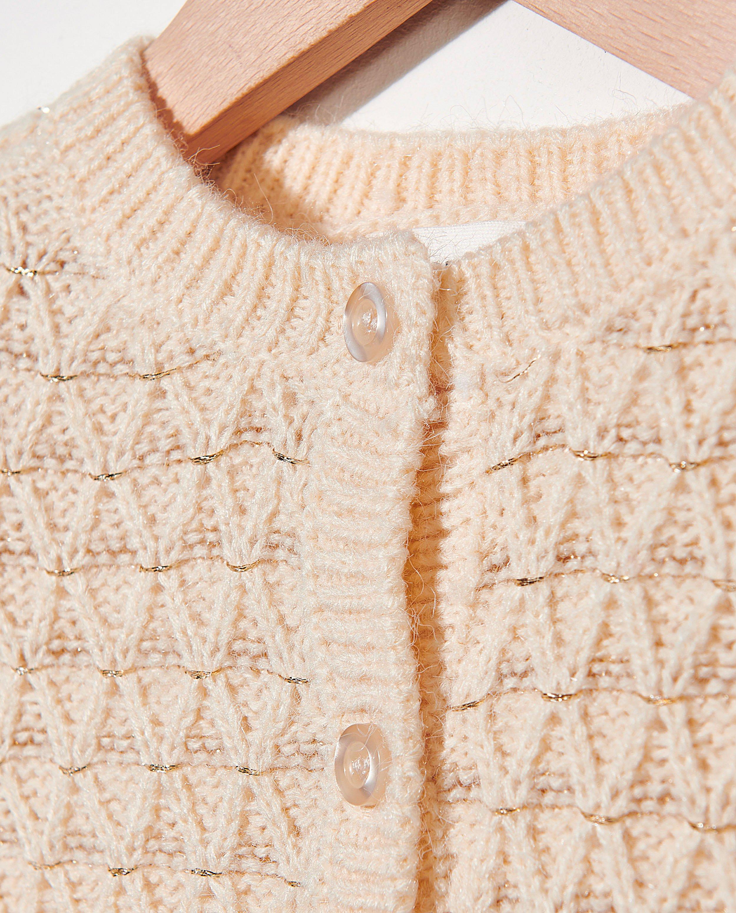 Cardigans - Gebreide cardigan met metaaldraad