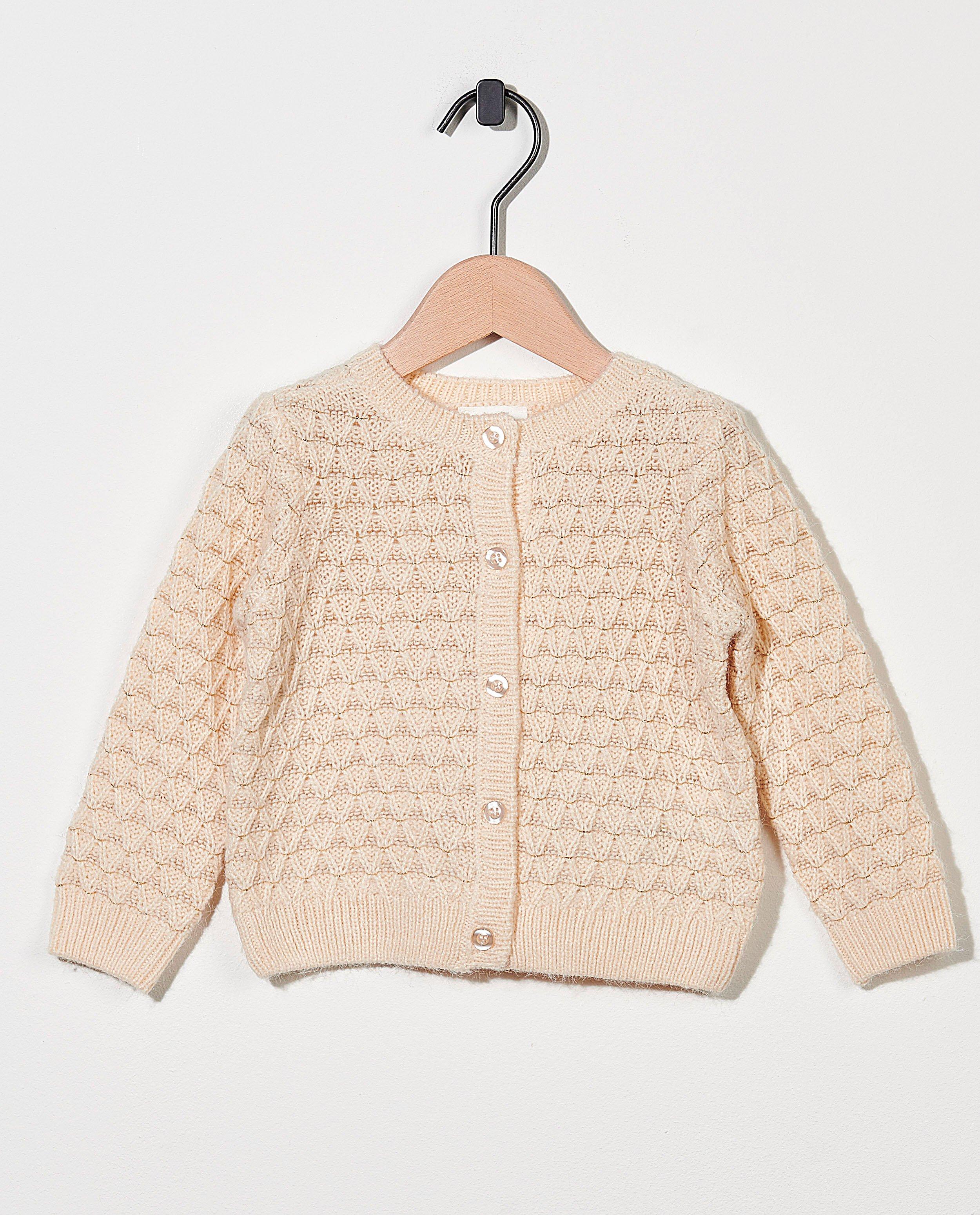 Gebreide cardigan met metaaldraad - met reliëf - Cuddles and Smiles