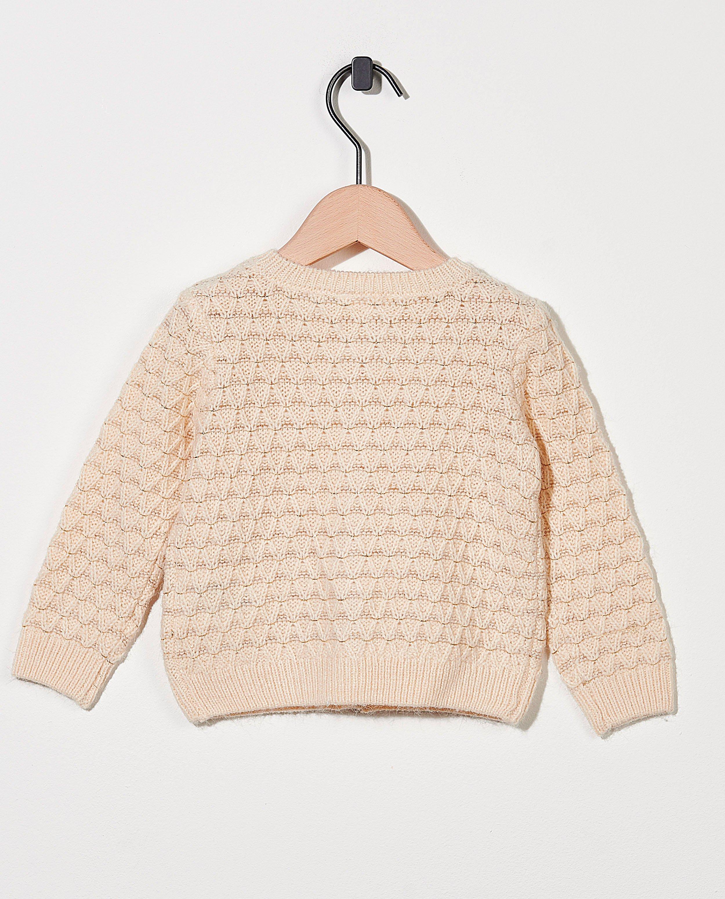 Cardigans - Gebreide cardigan met metaaldraad