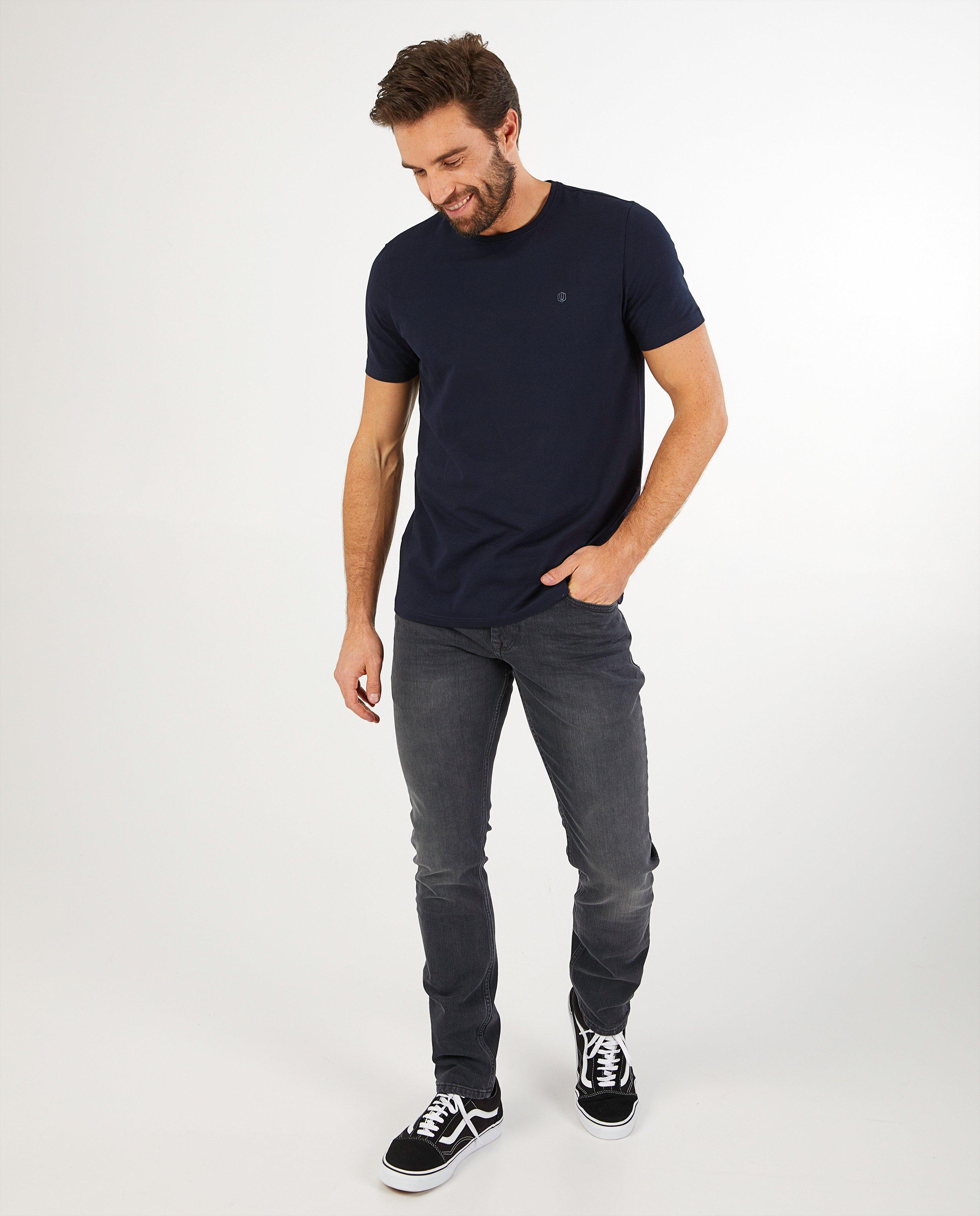 Denim slim post-consumer I AM - gris foncé - I AM