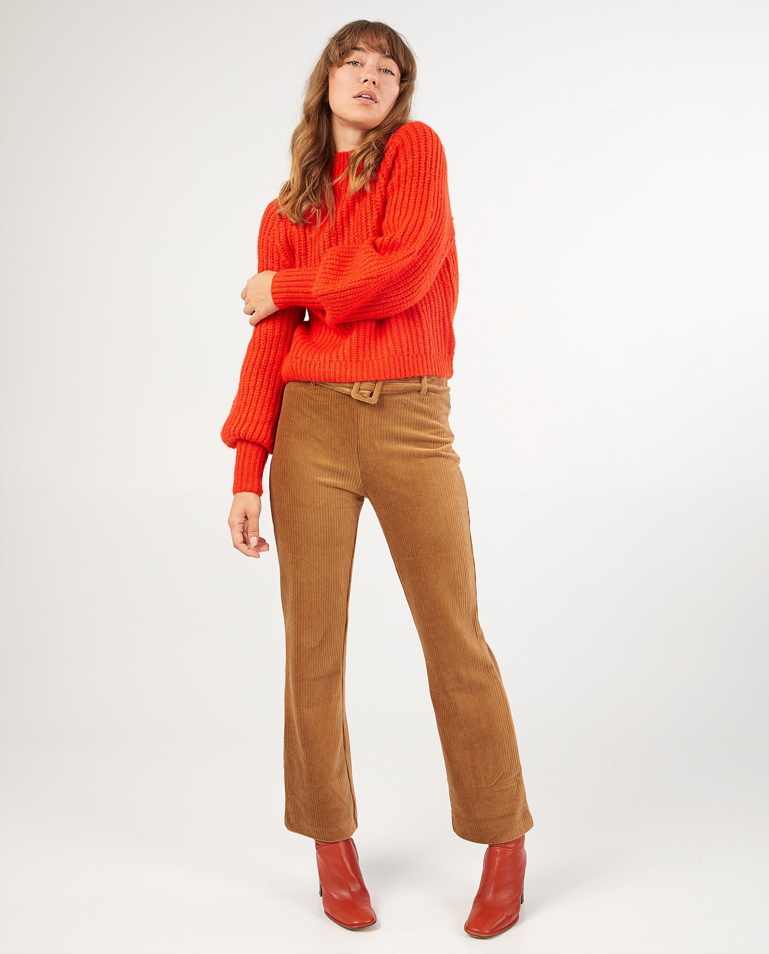 Pantalon en velours côtelé Karen Damen - en camel - Karen Damen