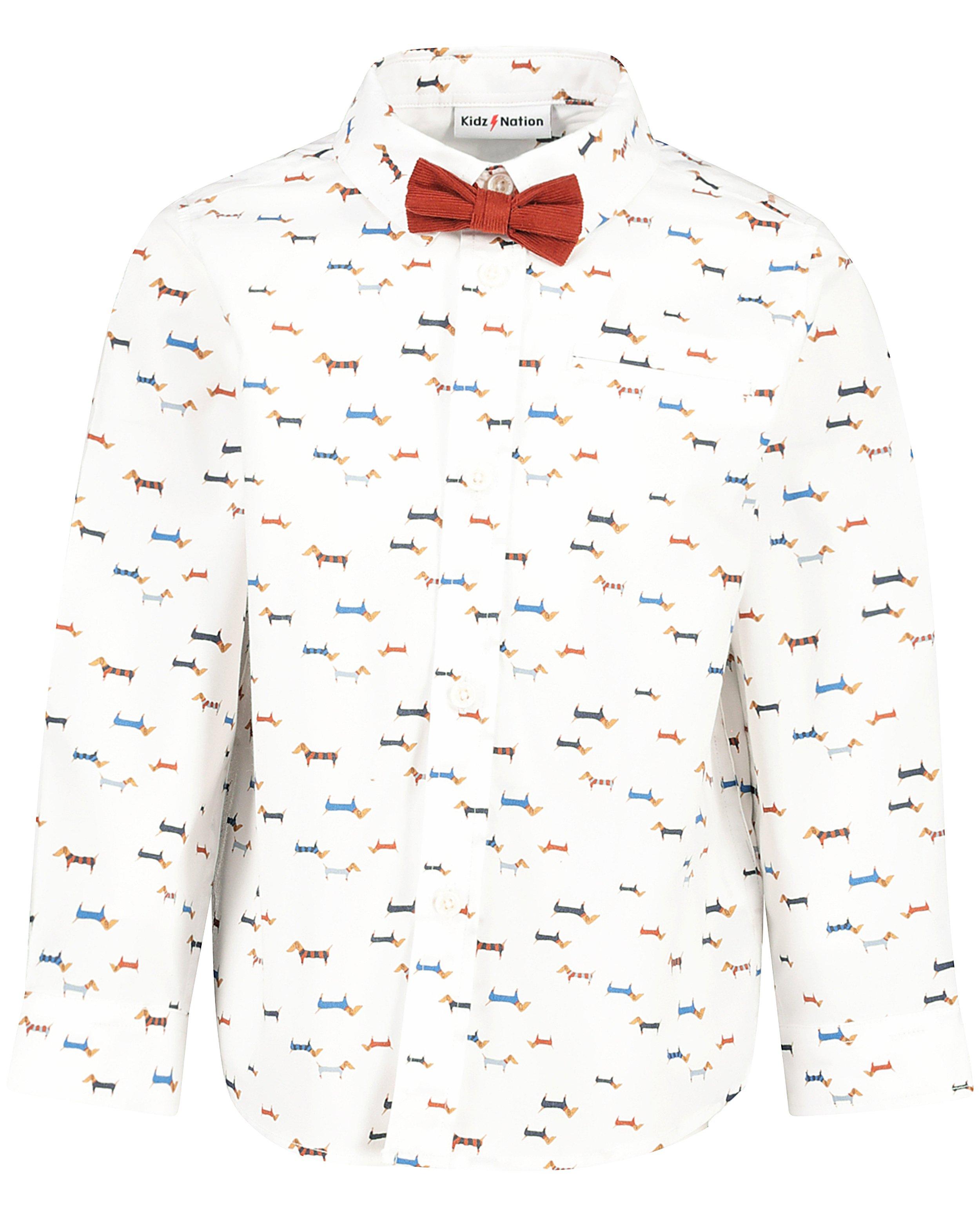 Chemise blanche avec imprimé et nœud papillon - Imprimé intégral - Kidz Nation