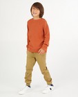 Pull orange en coton bio Ketnet - avec motif tricoté - Ketnet
