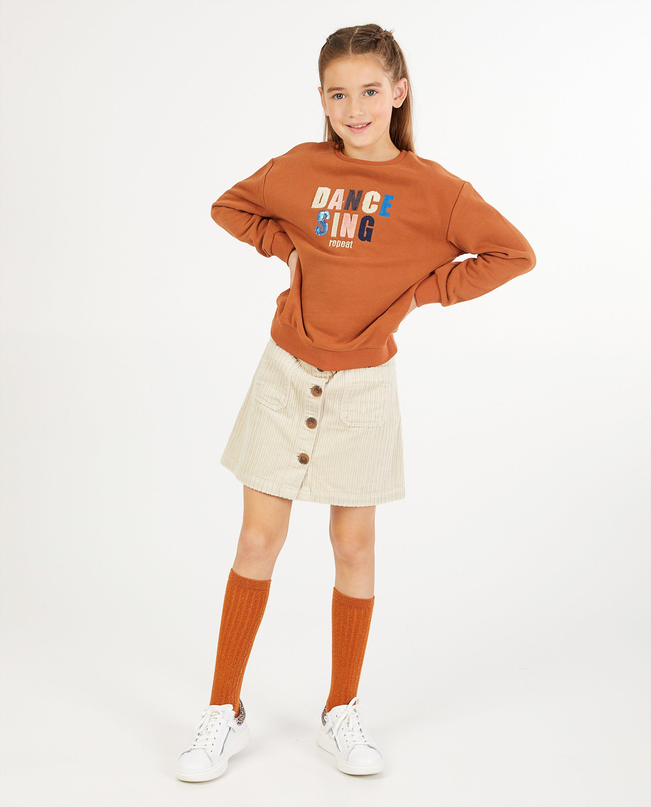 Bruine sweater met print Campus12 - speciale print - Campus 12