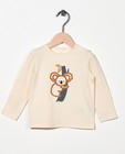 T-shirt beige à manches longues - koala - en coton bio - Cuddles and Smiles