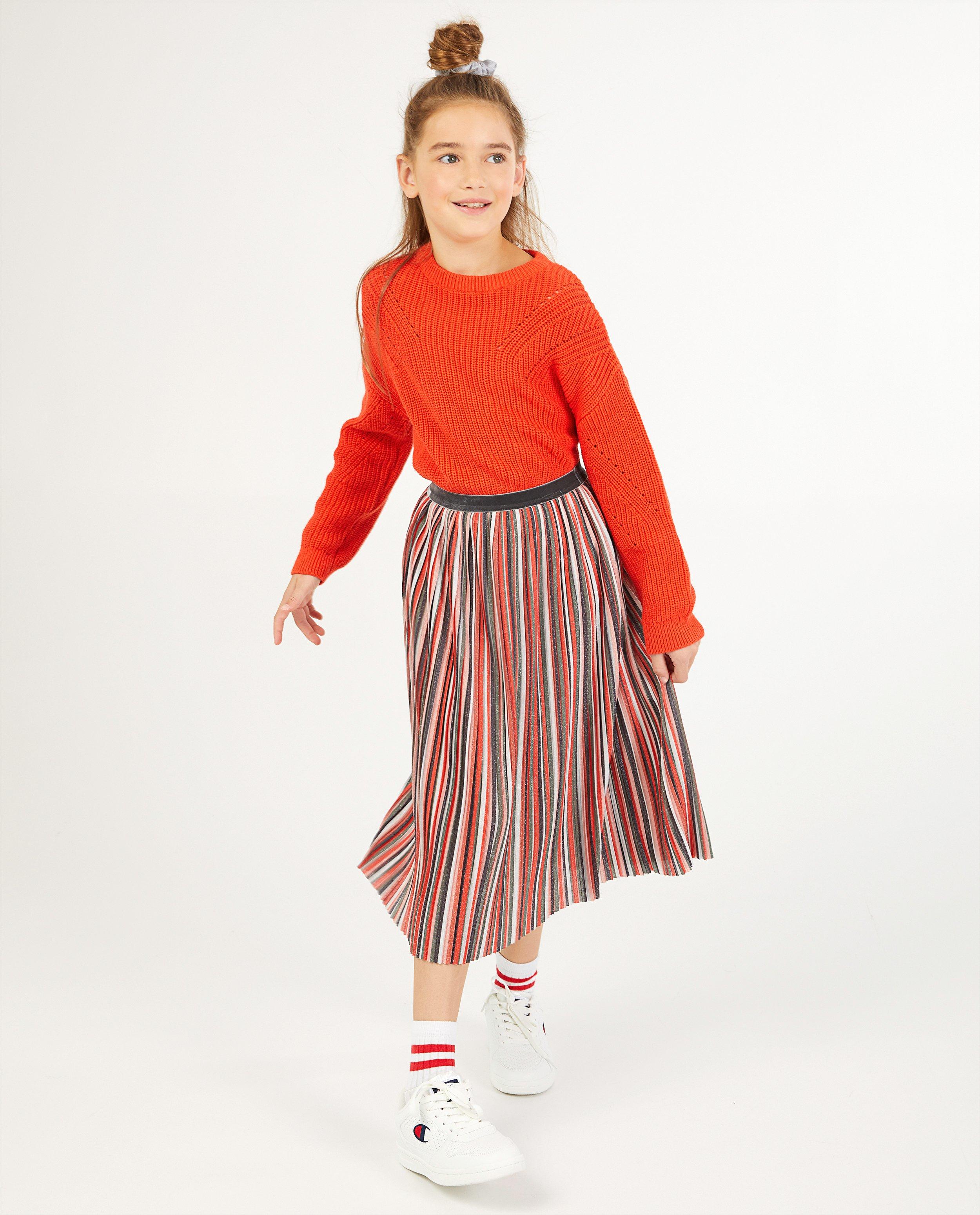 Pull rouge en tricot - à grosses mailles - Fish & Chips