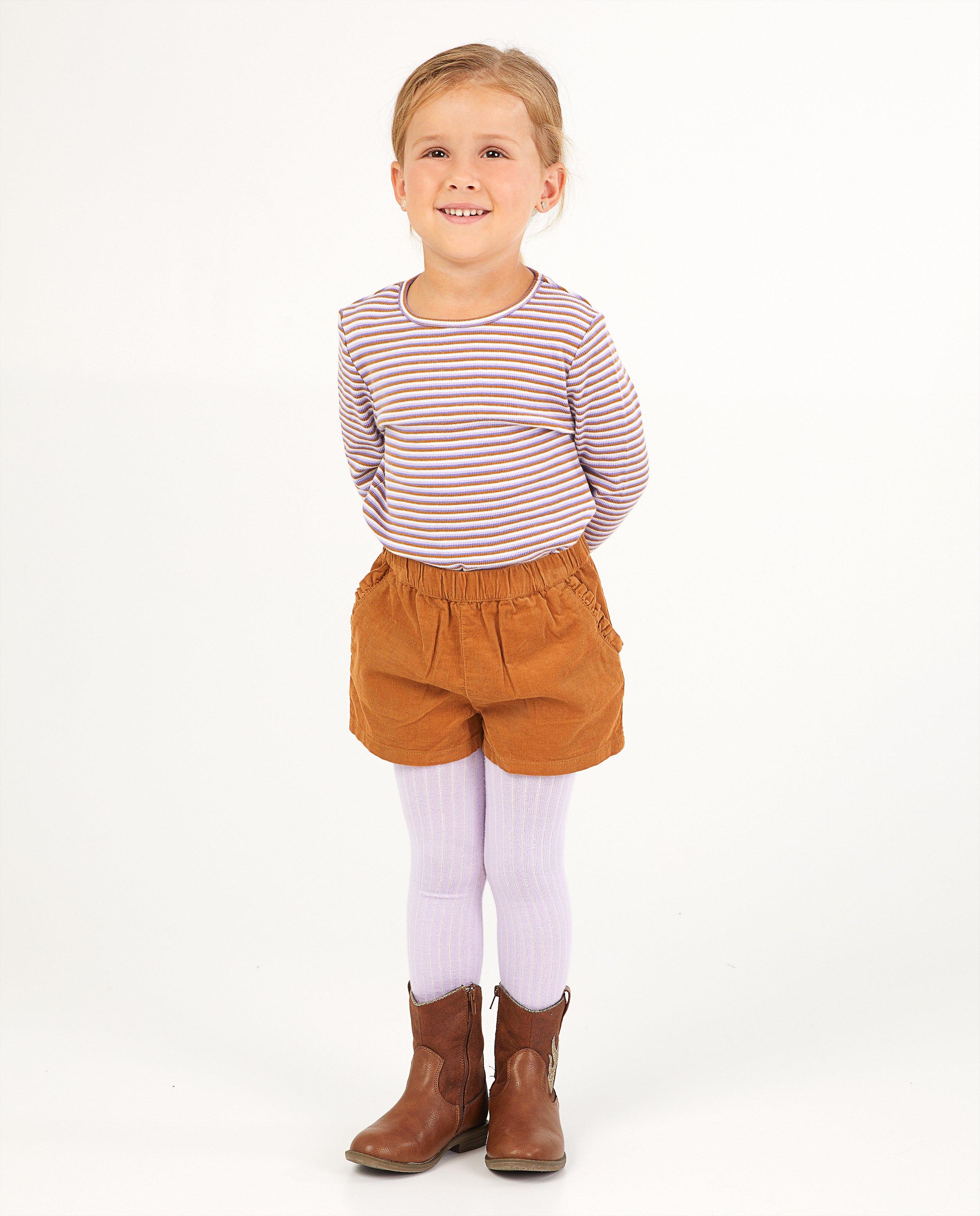 Bruine ribfluwelen short Maya - fijne rib - Maya