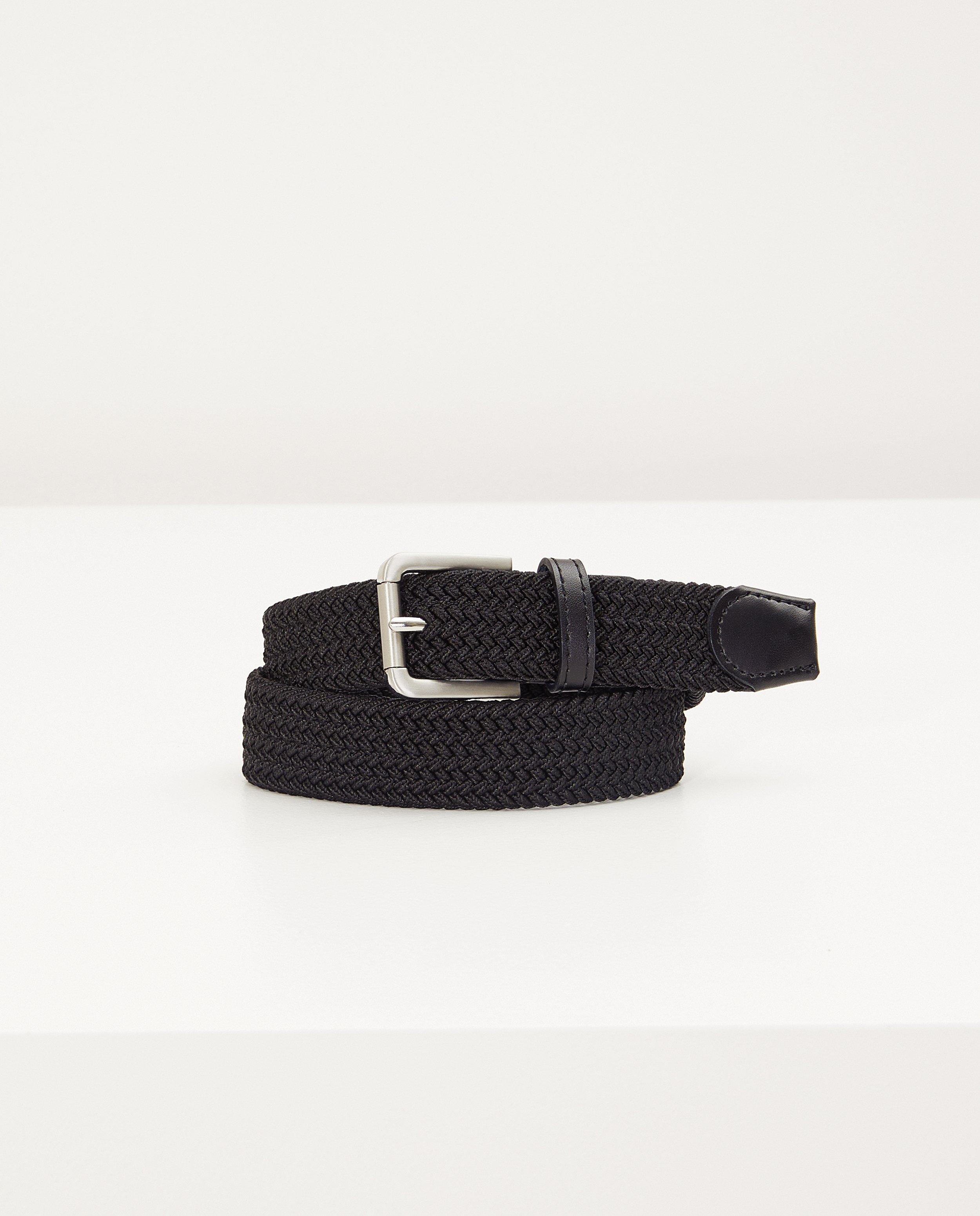 Ceinture noire - cordon tressé - JBC