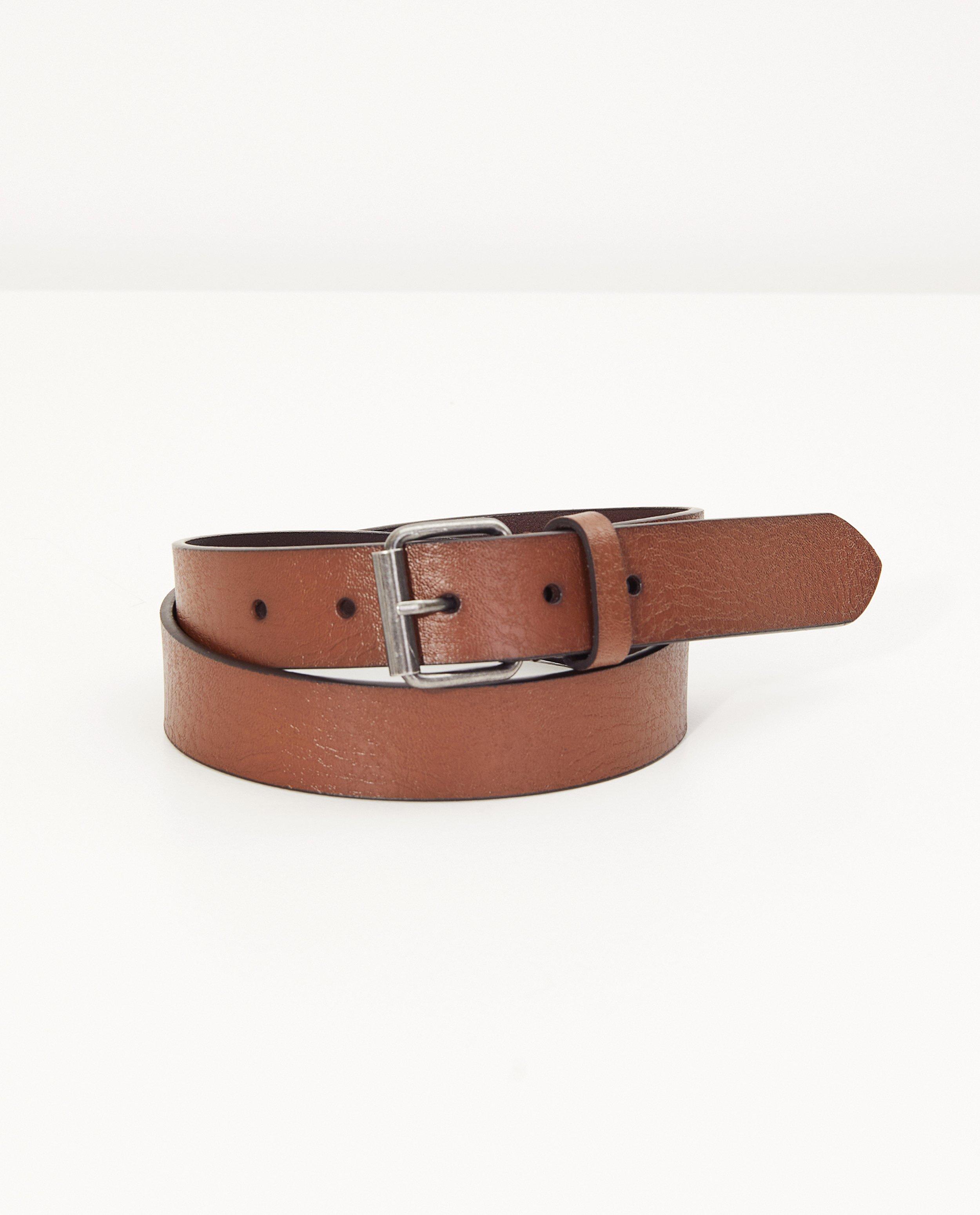 Ceinture brune en cuir - fine structure - JBC